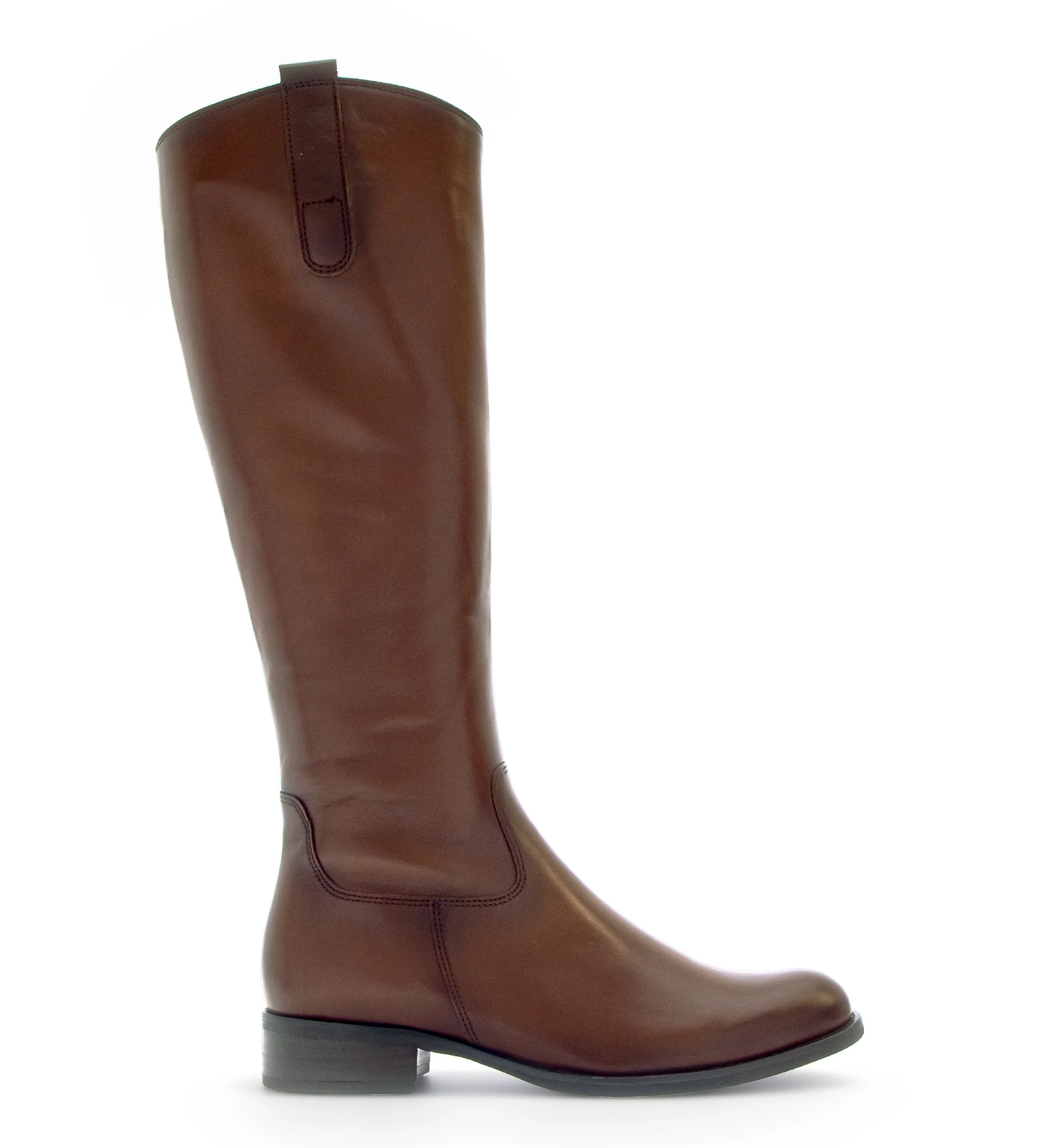 Bottes marron en cuir lisse