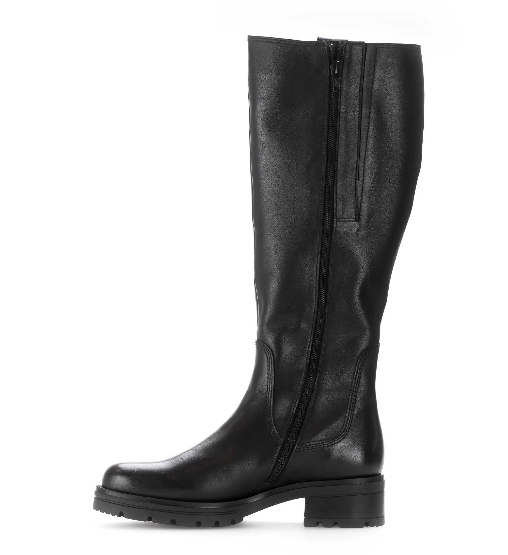 Bottes noires en cuir lisse - Image 2