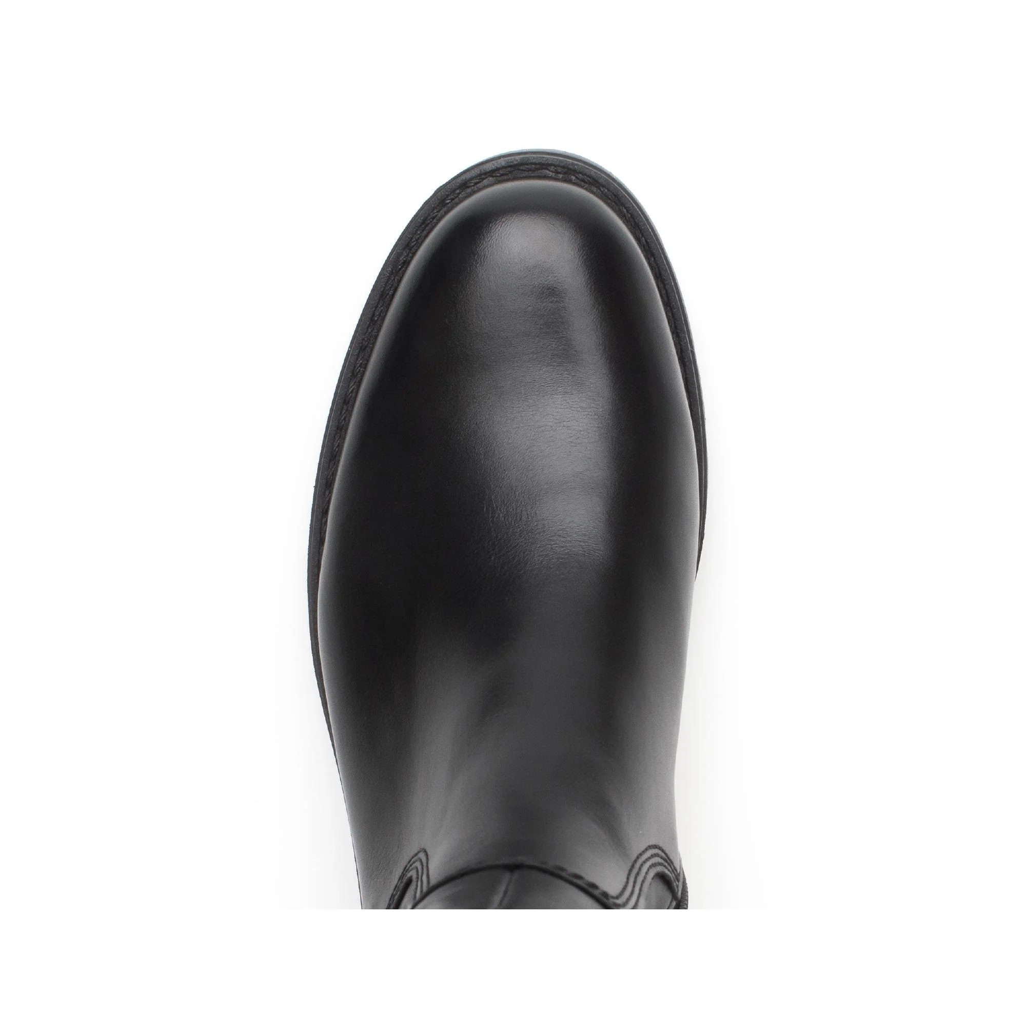 Bottes noires en cuir lisse - Image 3