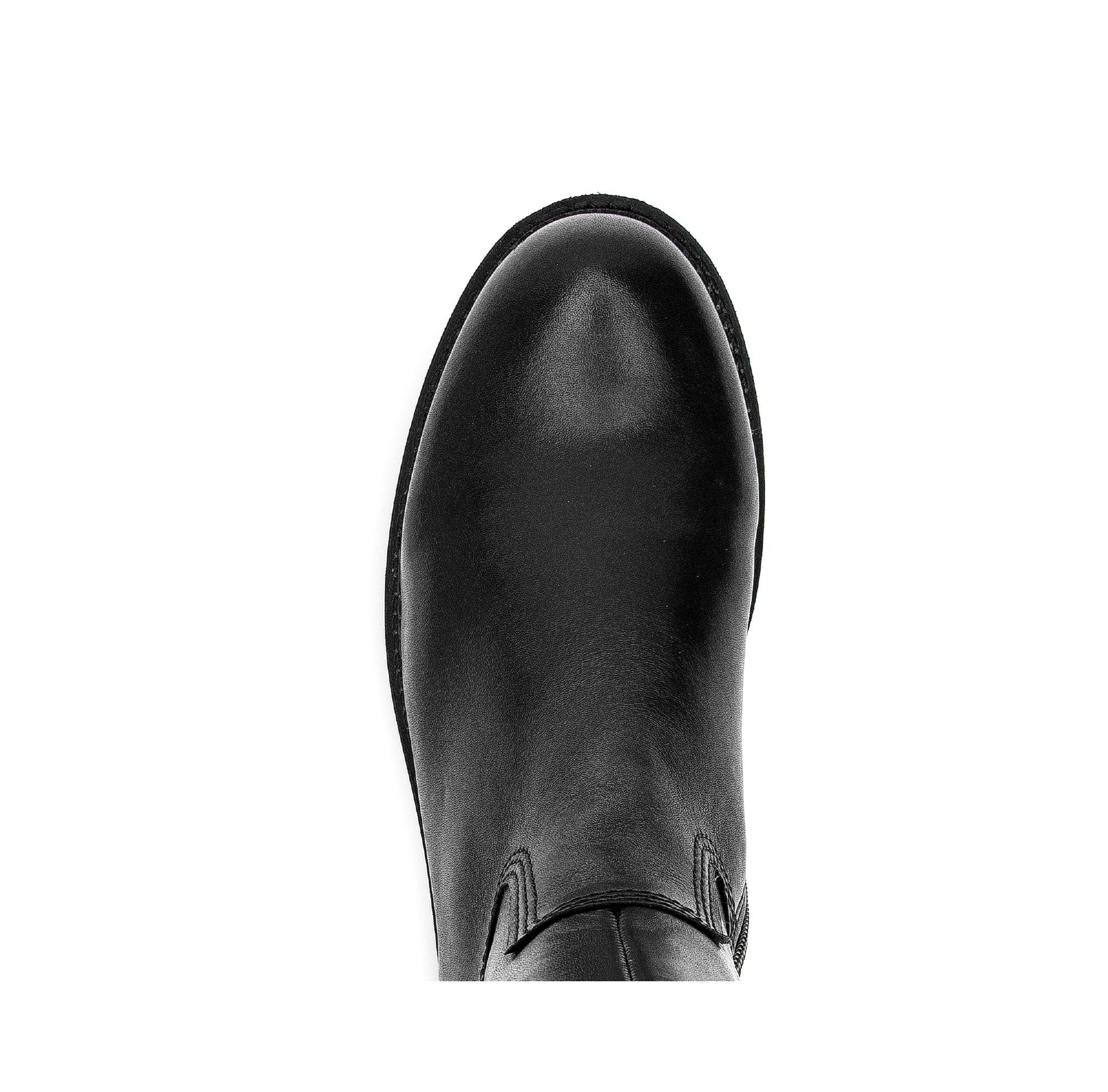 Bottes noires en cuir lisse - Image 3