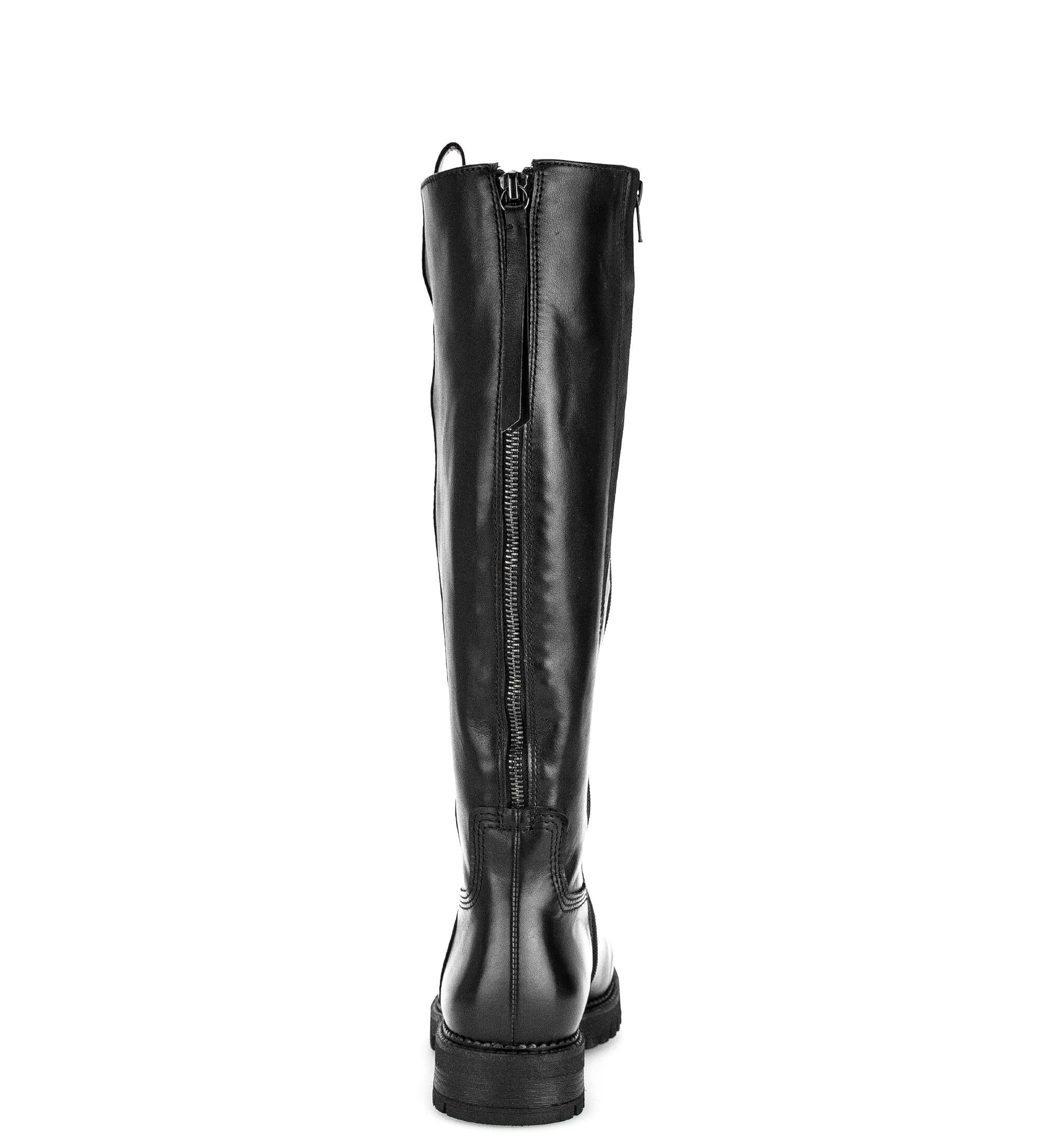 Bottes noires en cuir lisse - Image 4