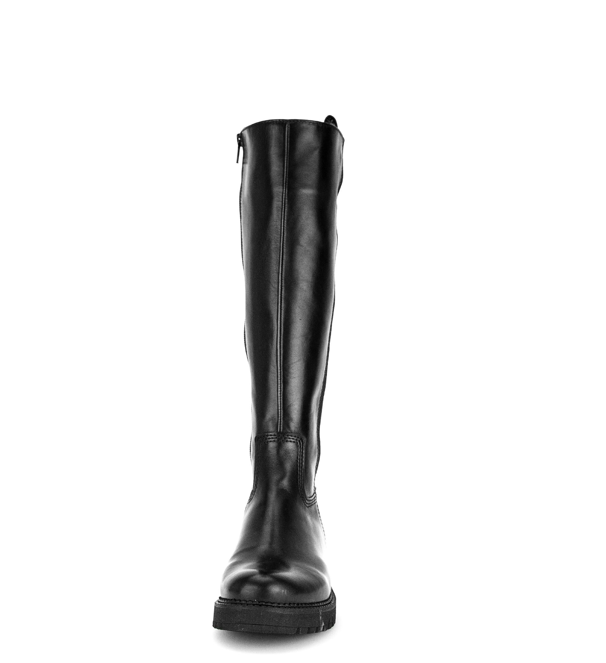 Bottes noires en cuir lisse - Image 5