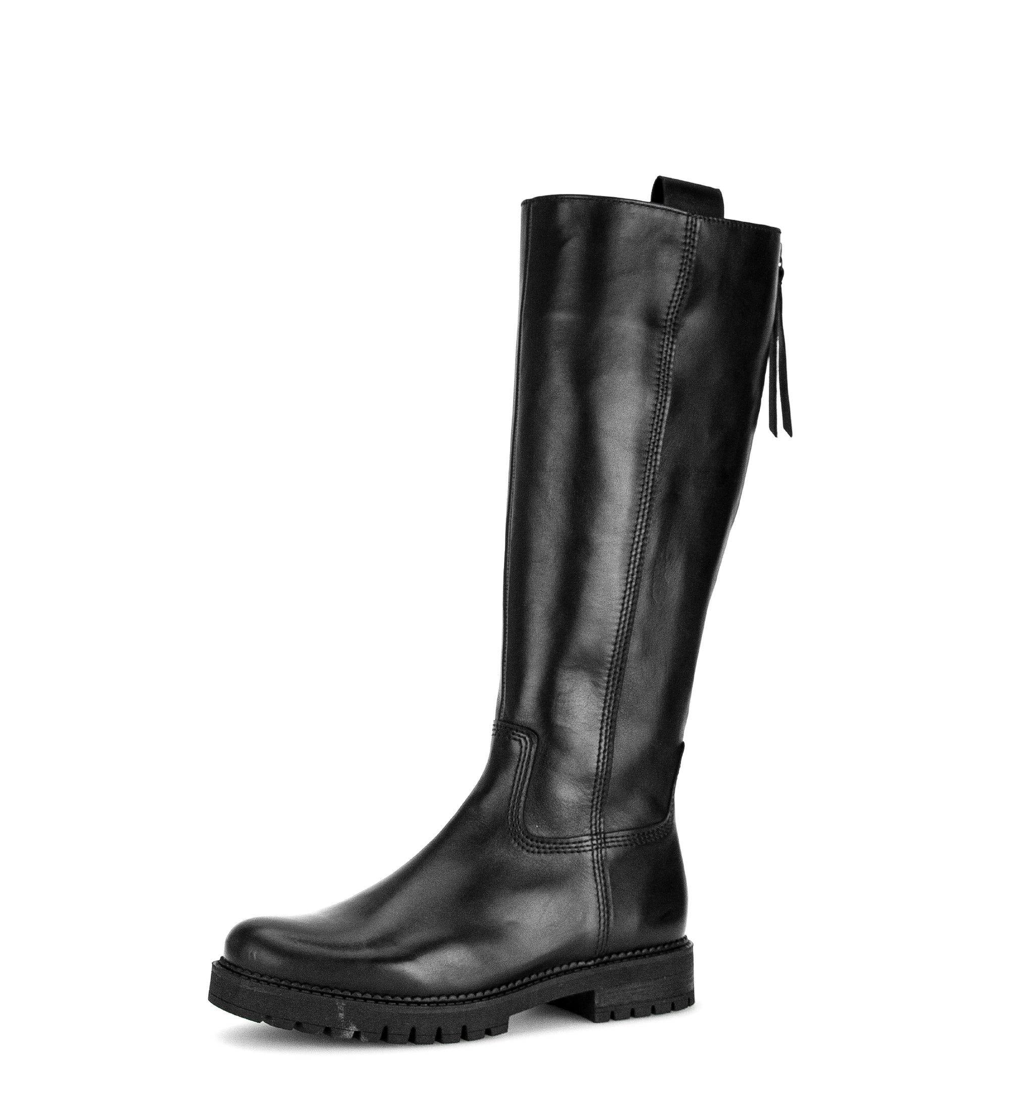 Bottes noires en cuir lisse - Image 6
