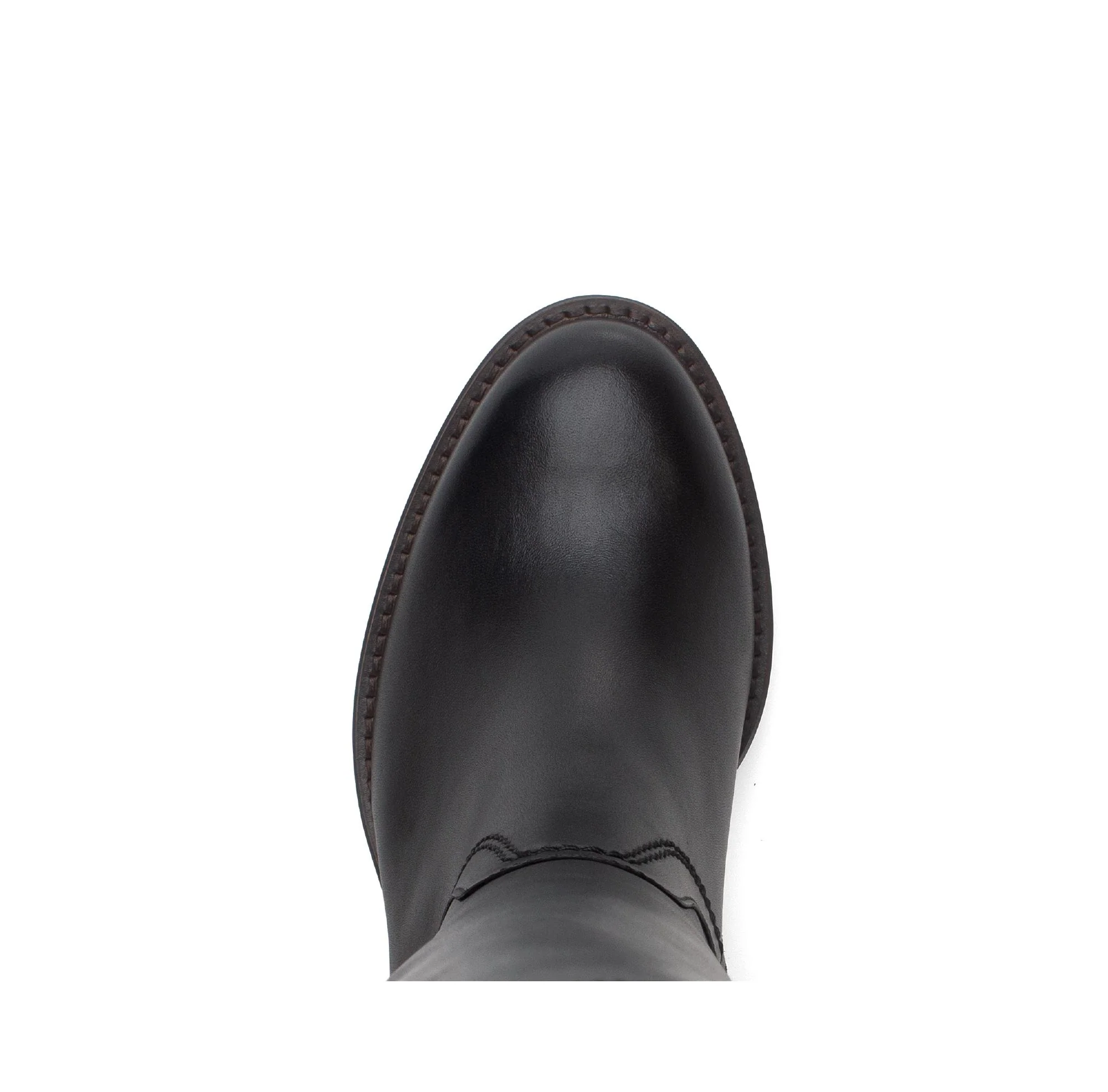 Bottes noires en cuir lisse - Image 3