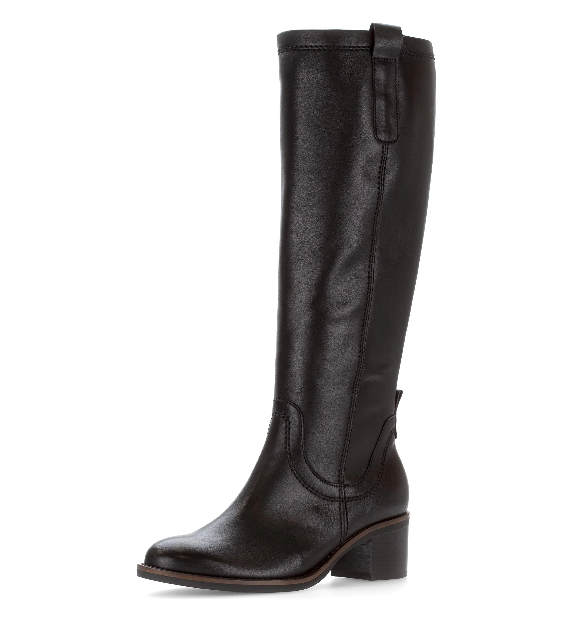 Bottes noires en cuir lisse - Image 6