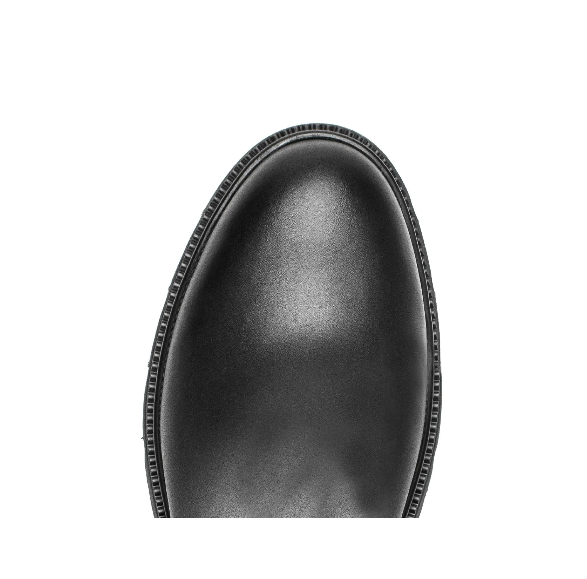 Bottes noires en cuir lisse - Image 3