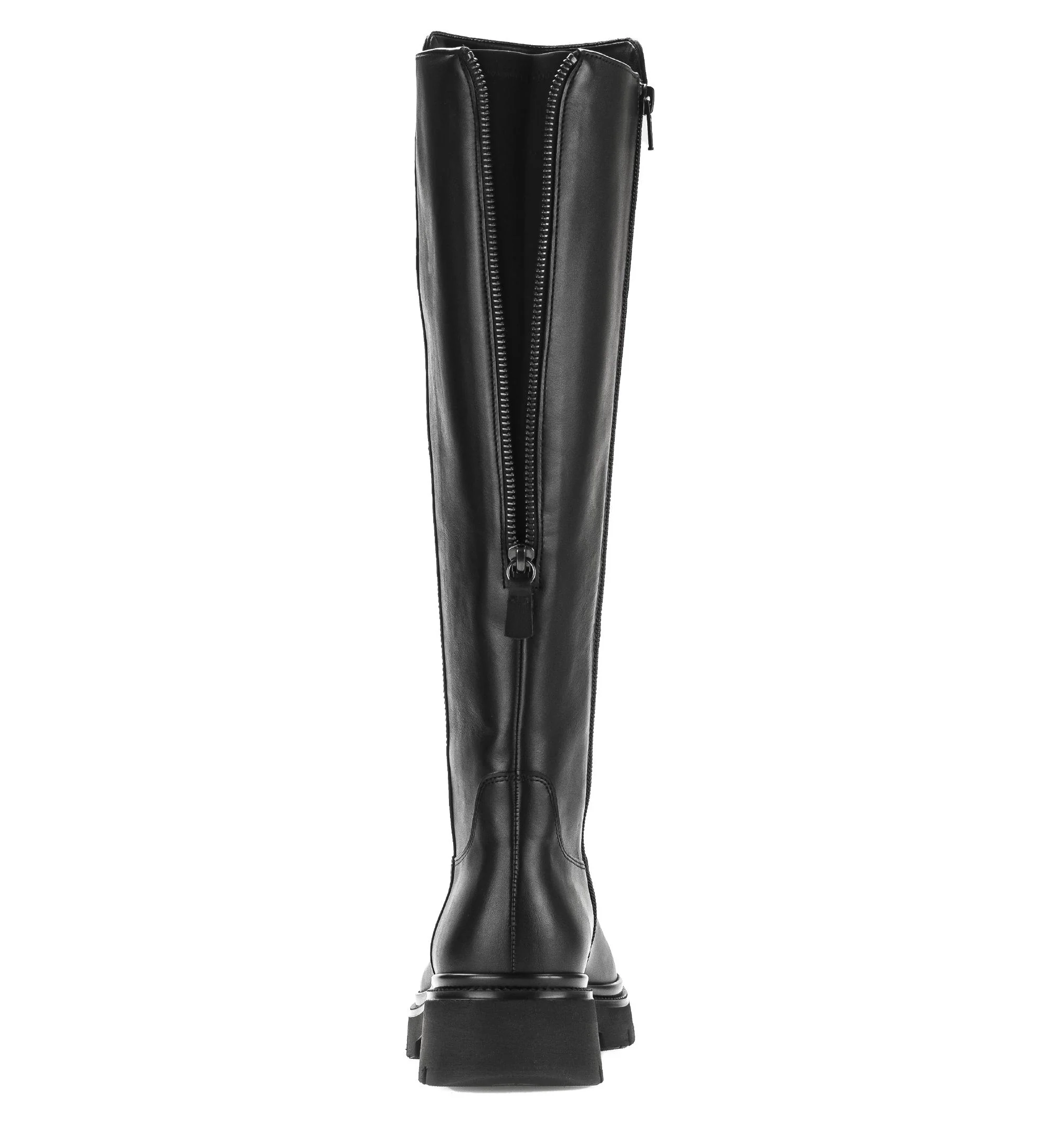 Bottes noires en cuir lisse - Image 4