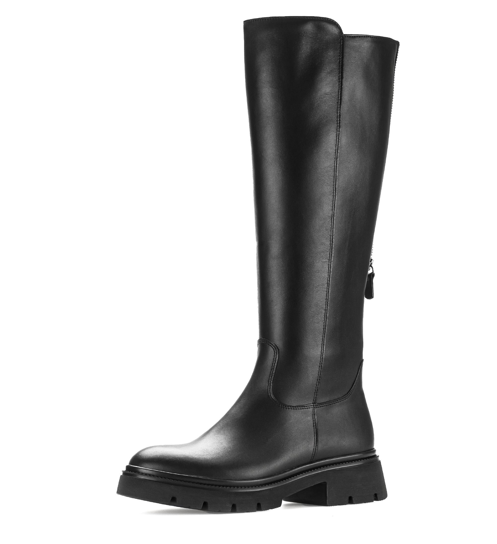 Bottes noires en cuir lisse - Image 6