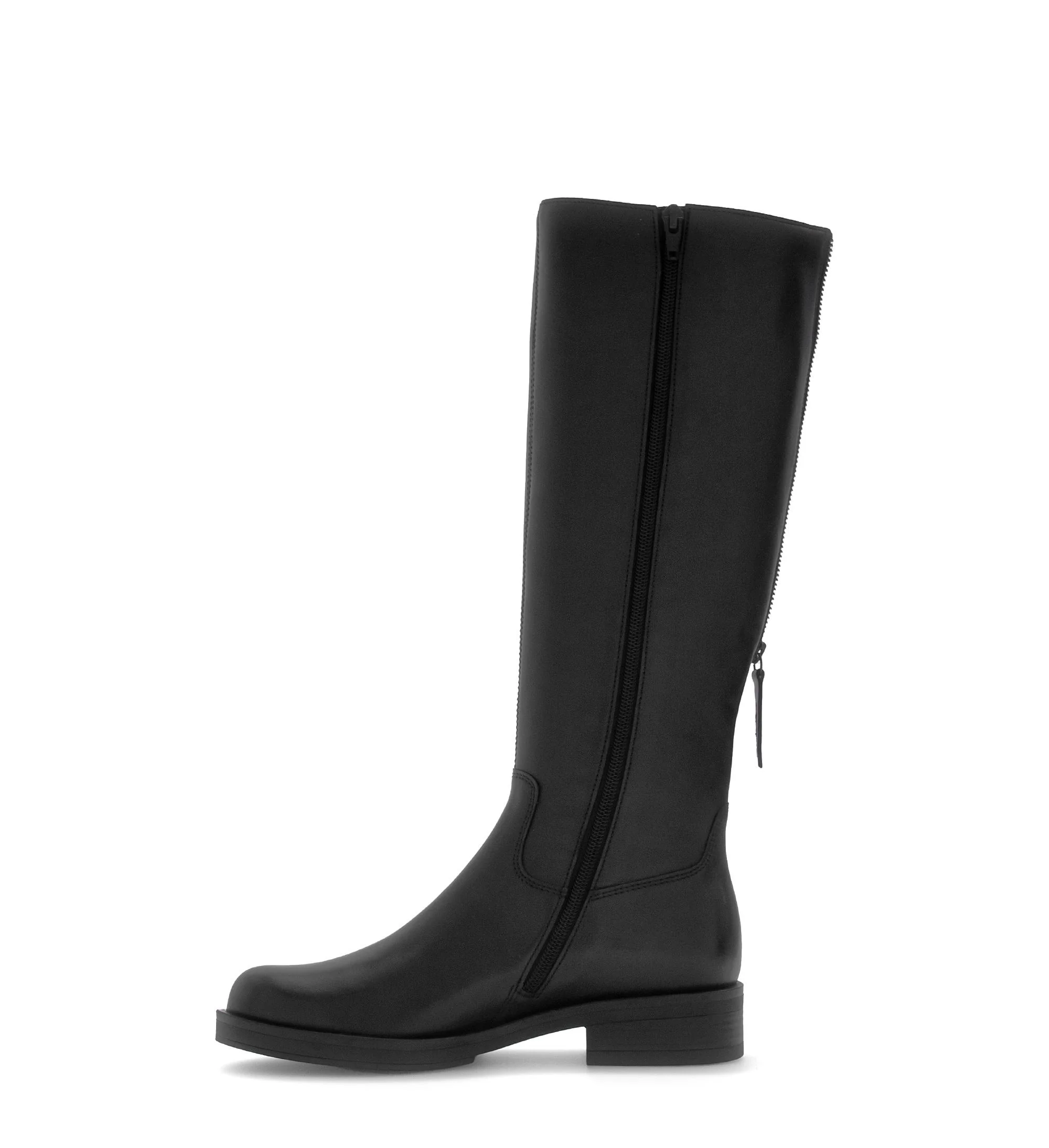 Bottes noires en cuir lisse - Image 2