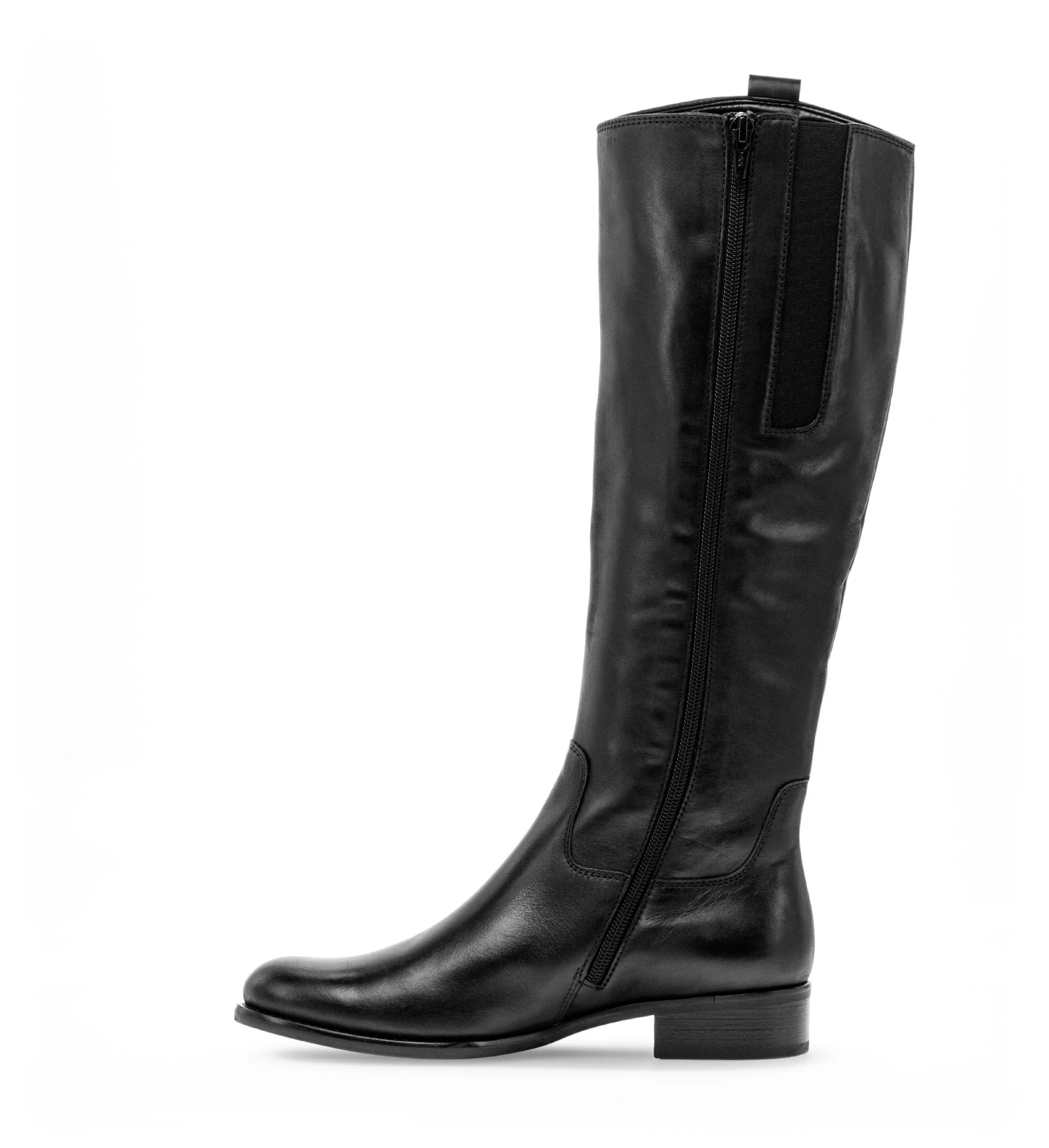 Bottes noires en cuir lisse - Image 2