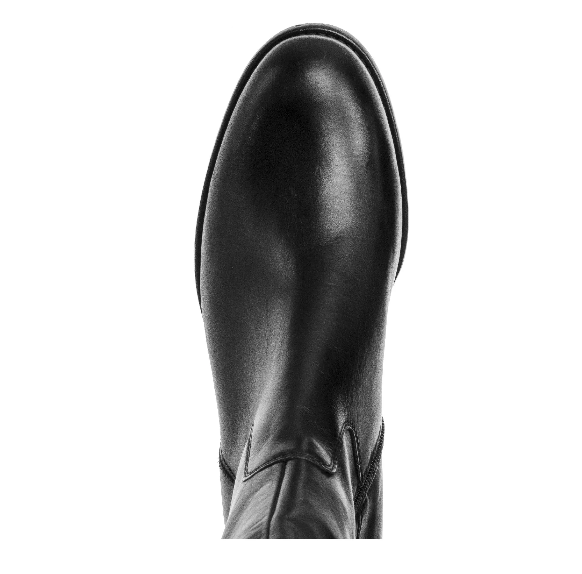 Bottes noires en cuir lisse - Image 3