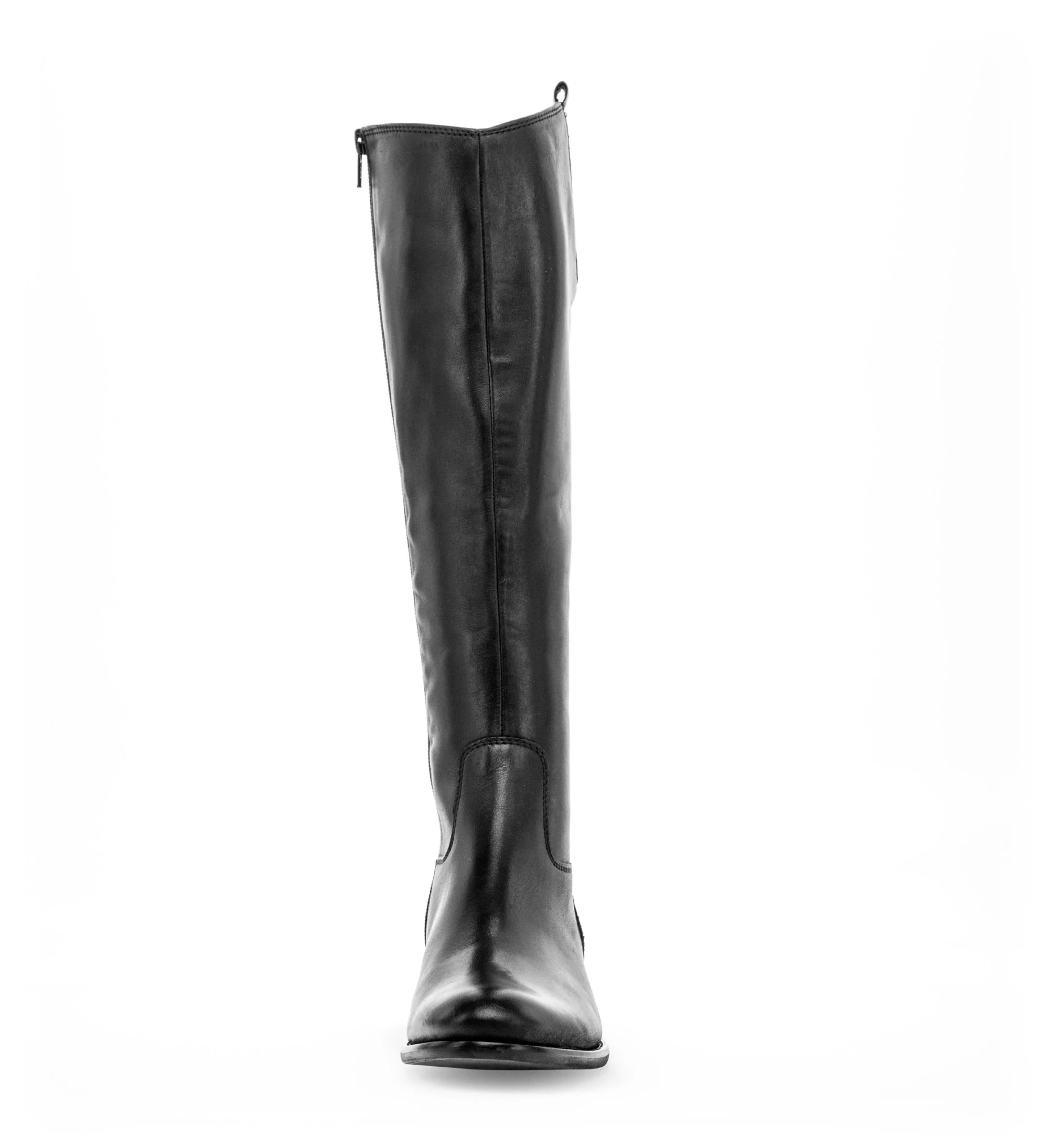 Bottes noires en cuir lisse - Image 5