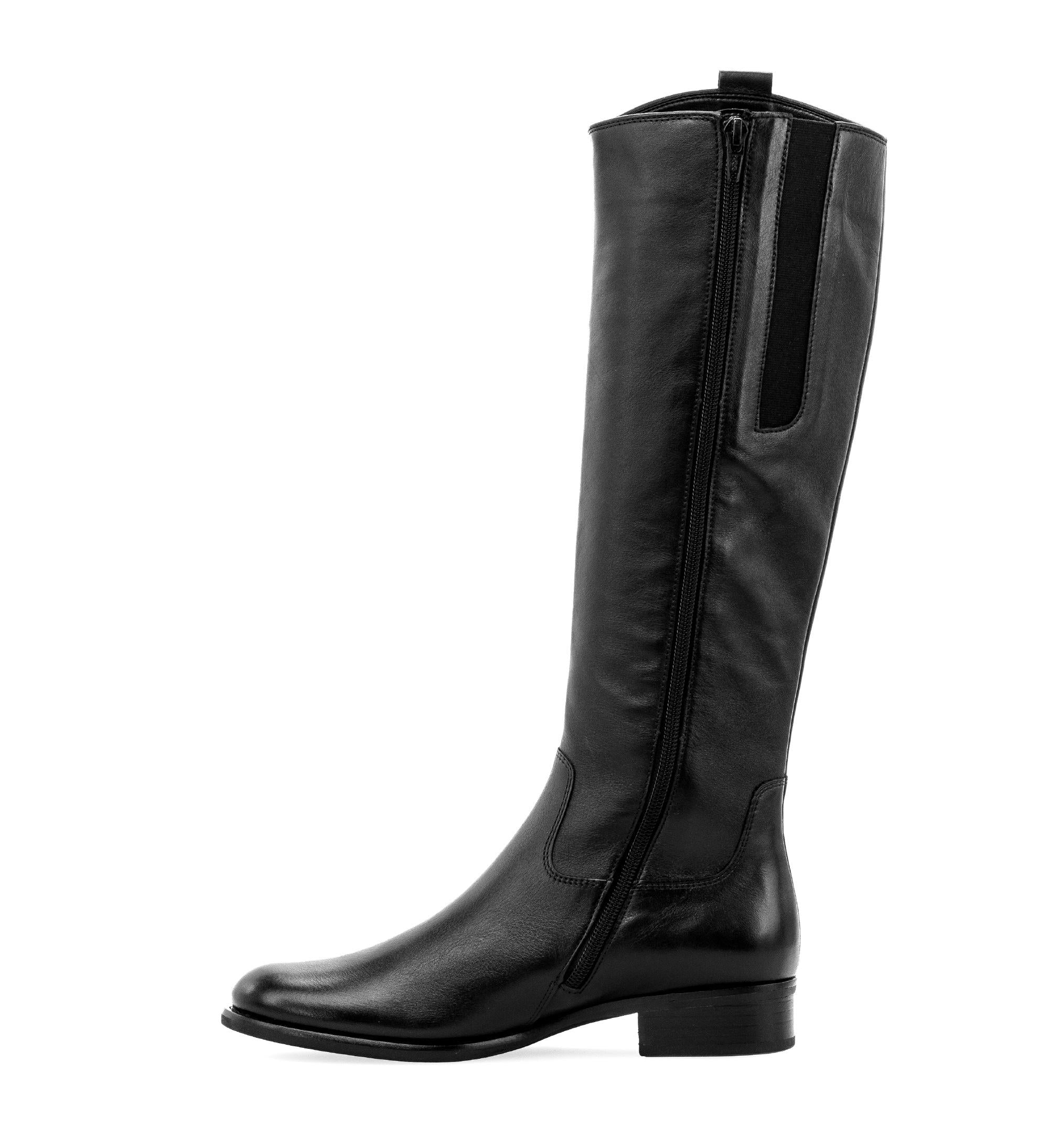 Bottes noires en cuir lisse - Image 2