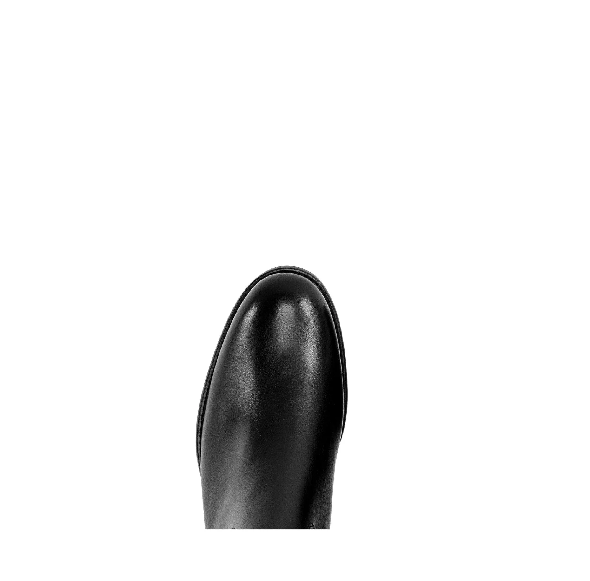 Bottes noires en cuir lisse - Image 3