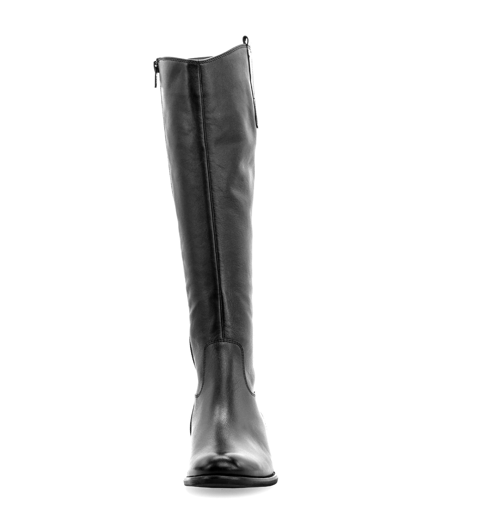 Bottes noires en cuir lisse - Image 5
