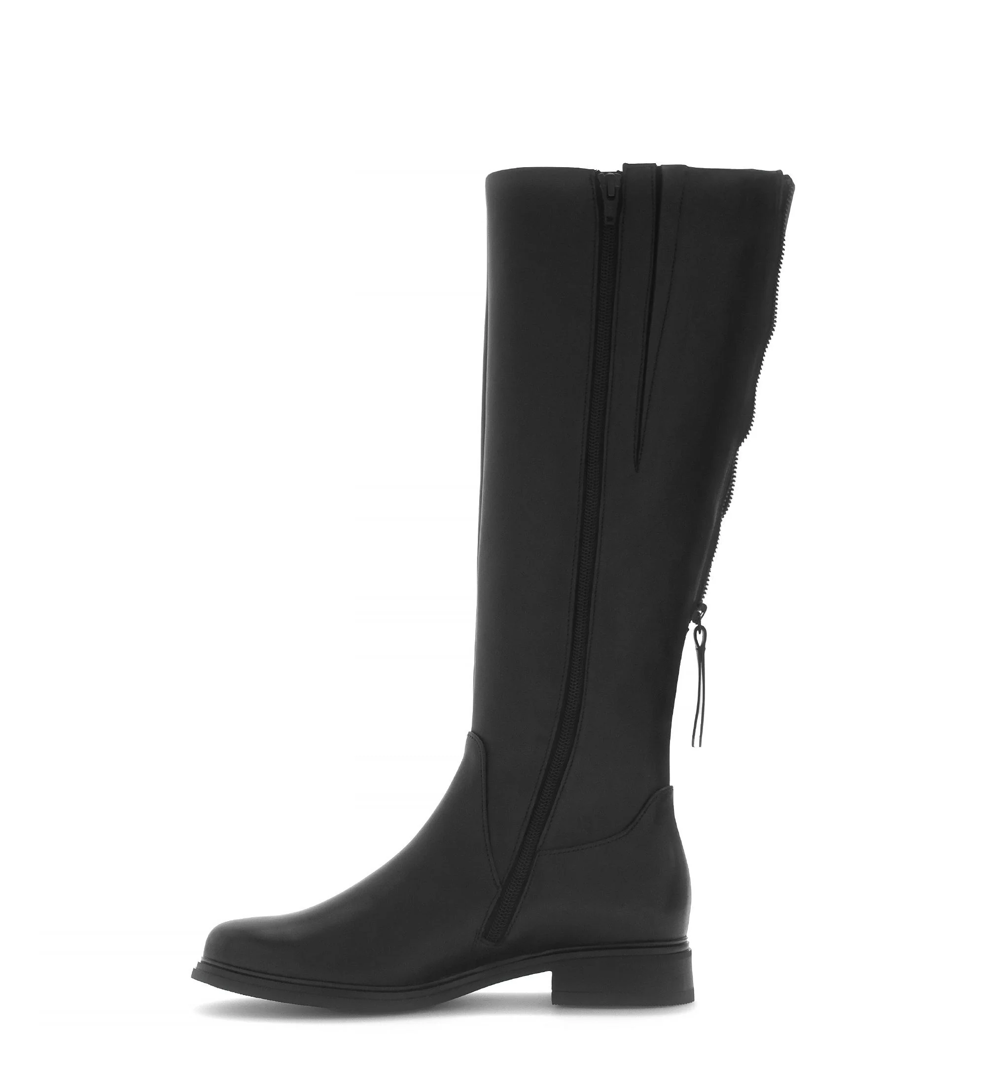 Bottes noires en cuir lisse - Image 2
