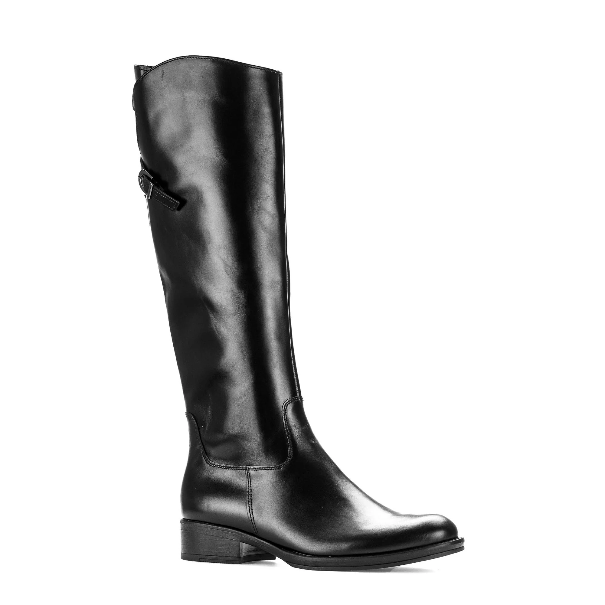 Bottes noires en cuir lisse - Image 3