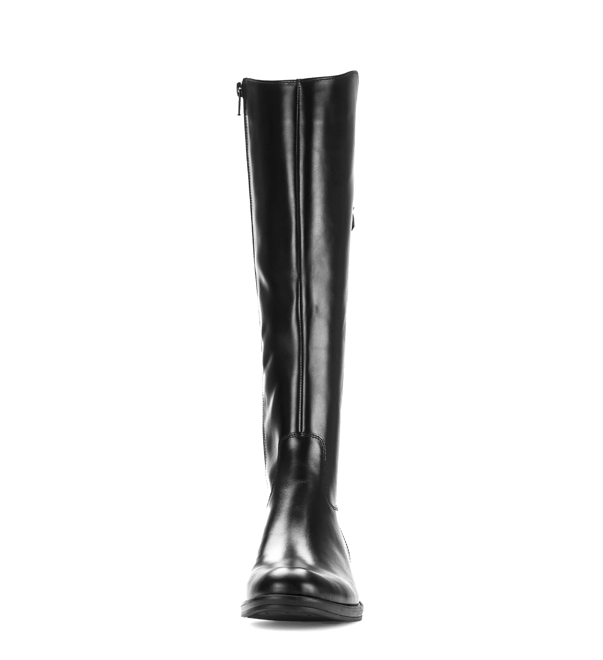 Bottes noires en cuir lisse - Image 4