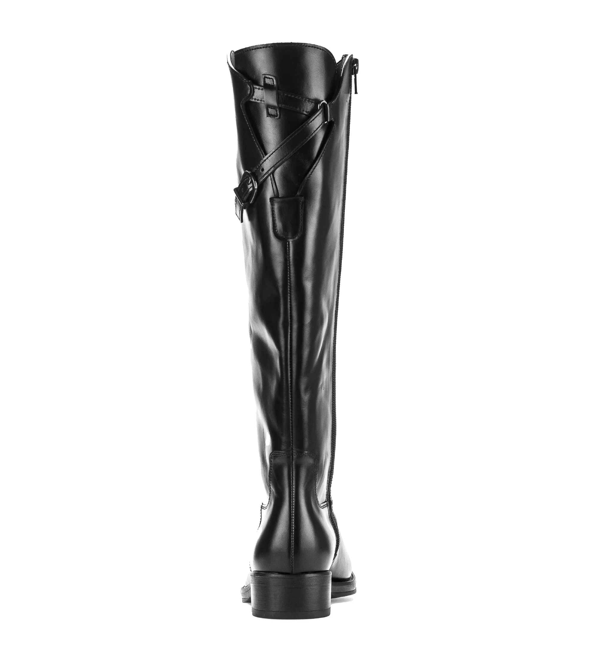Bottes noires en cuir lisse - Image 5