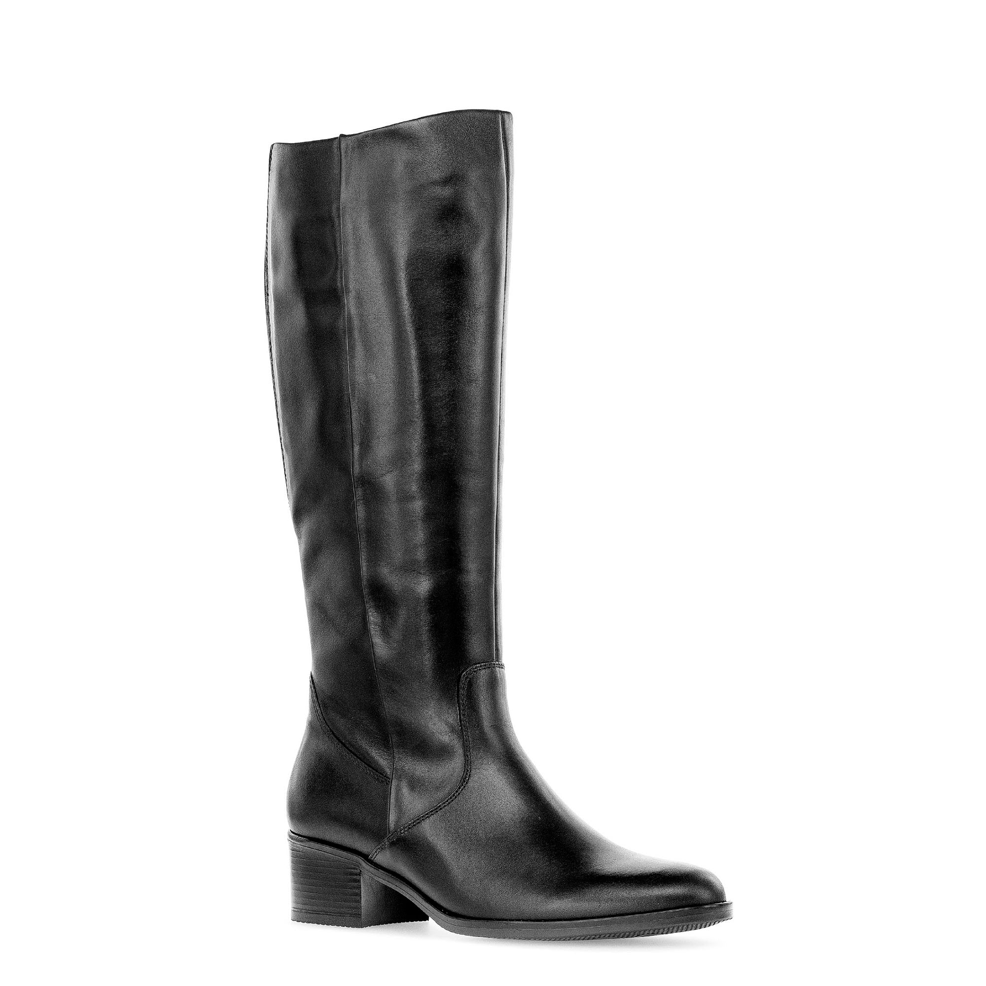 Bottes noires en cuir lisse - Image 3