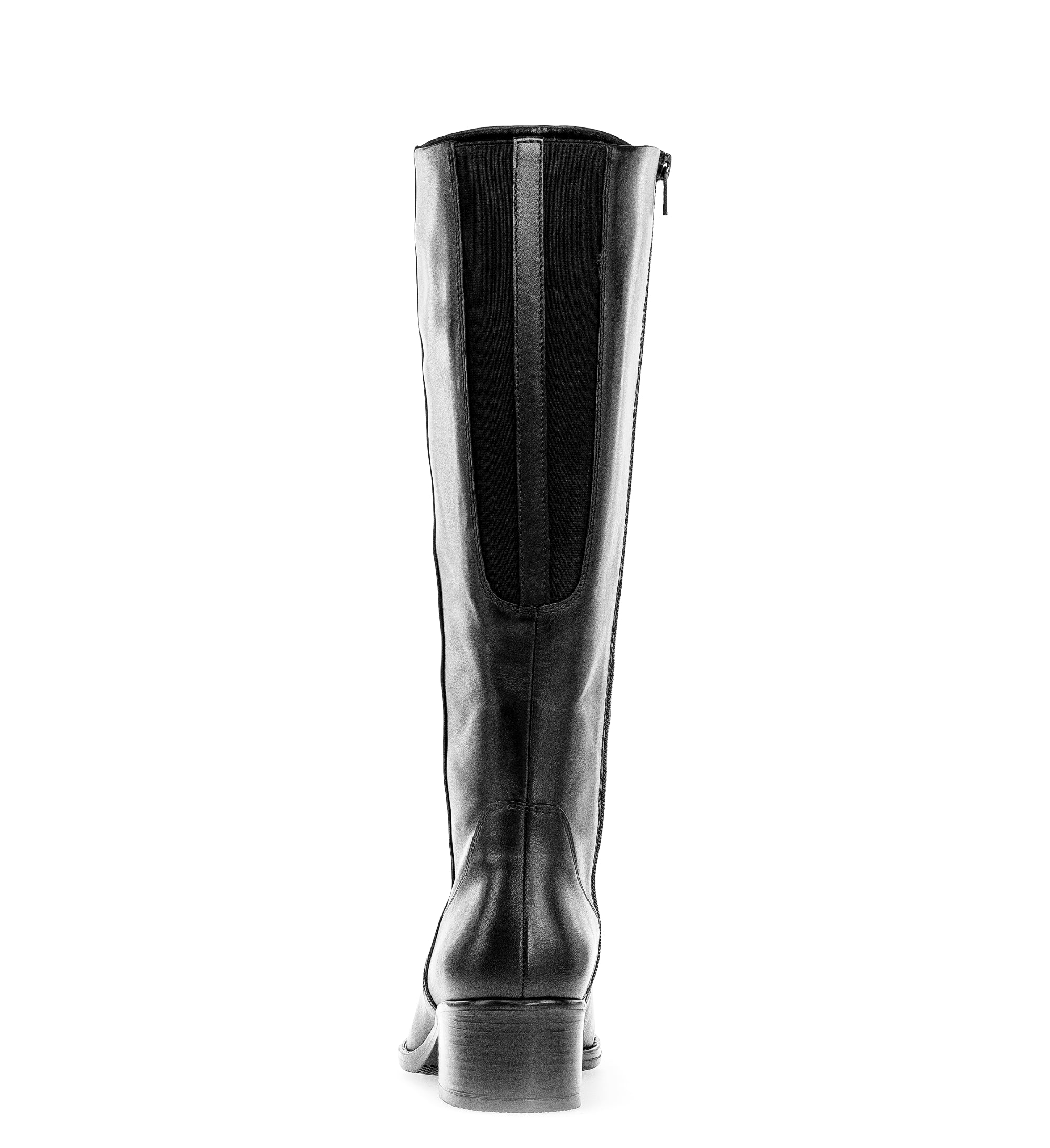 Bottes noires en cuir lisse - Image 5