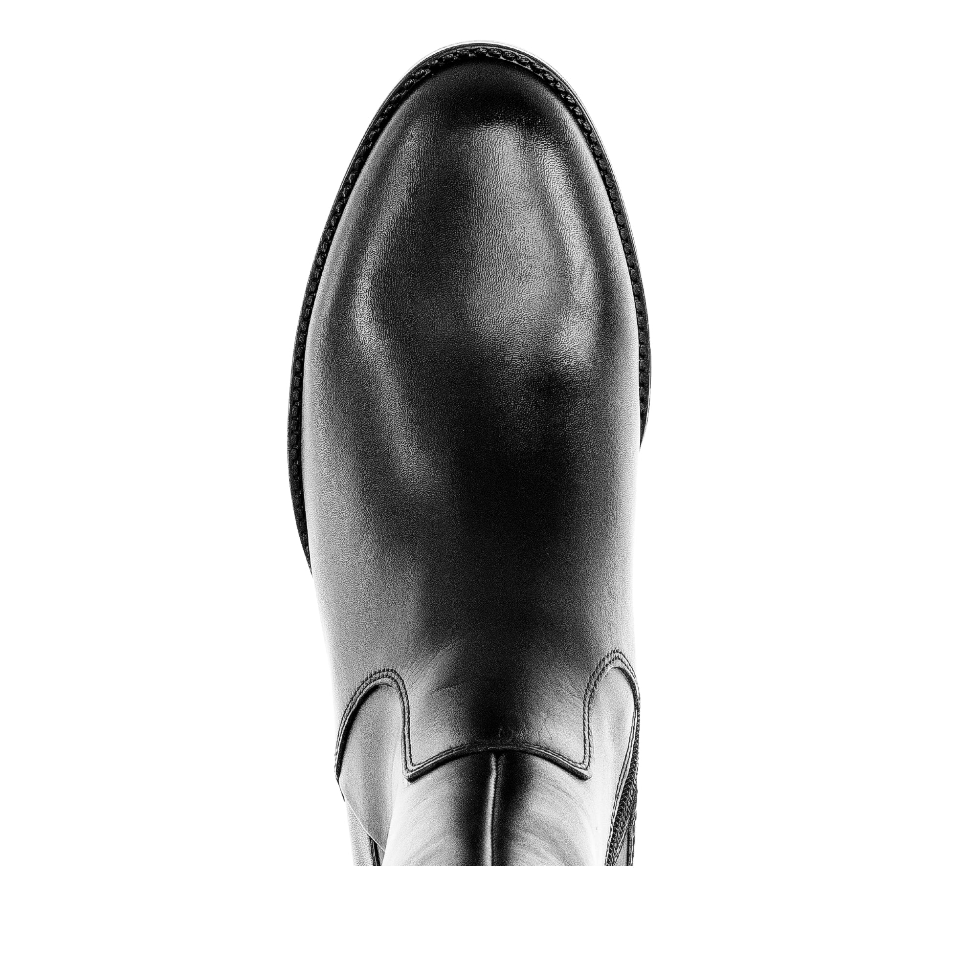 Bottes noires en cuir lisse - Image 6