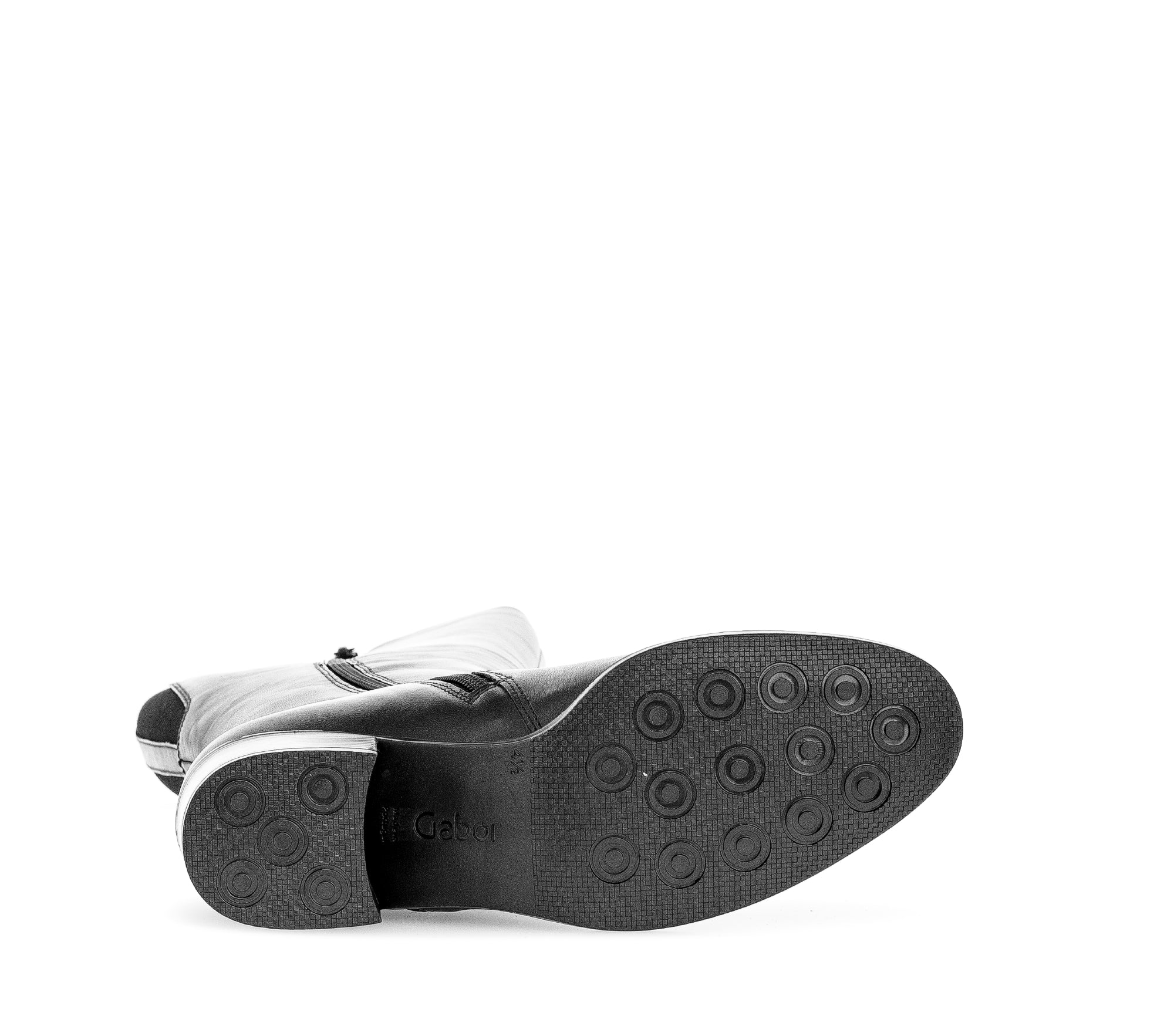 Bottes noires en cuir lisse - Image 7