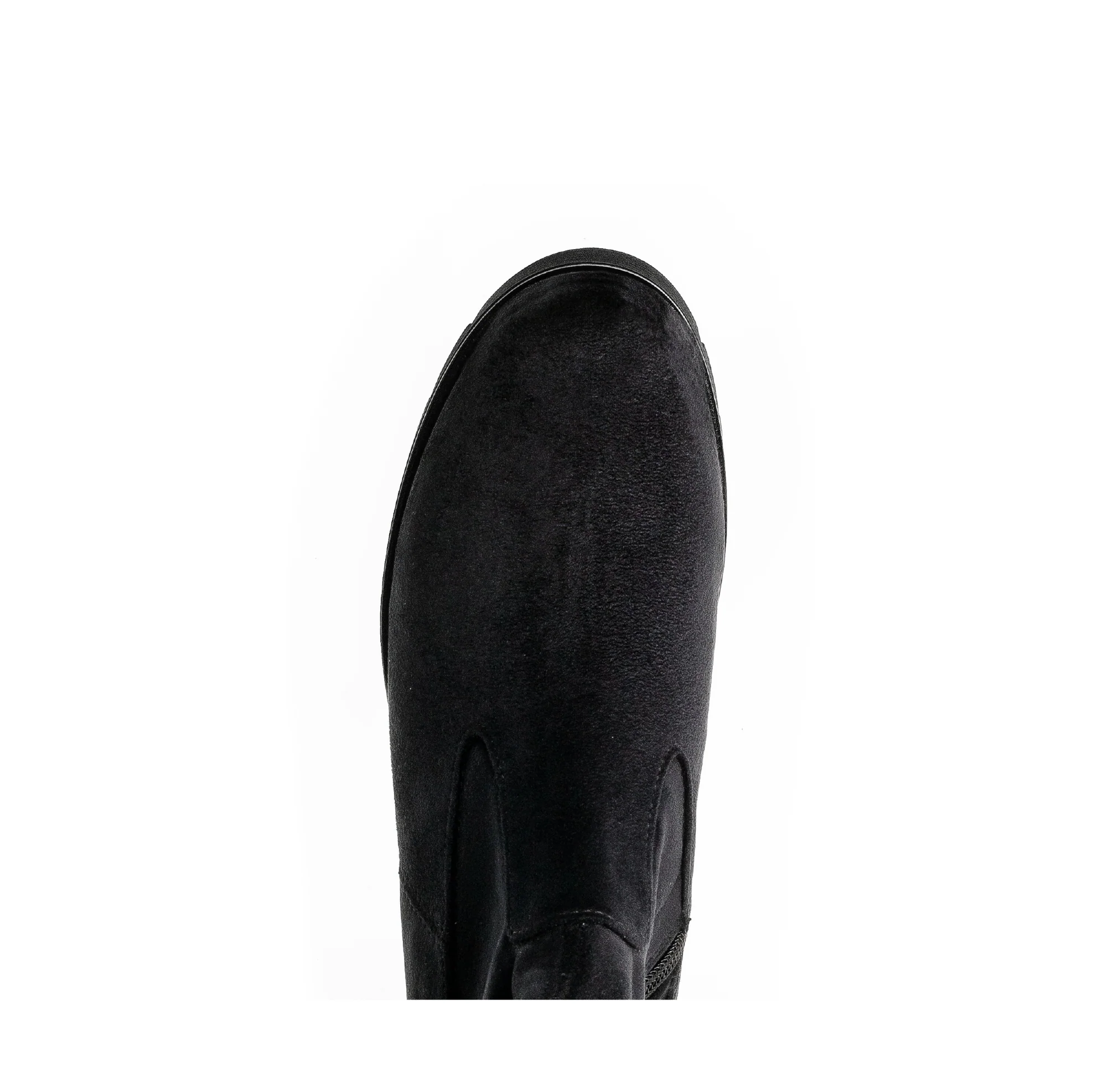Bottes noires en velours - Image 3