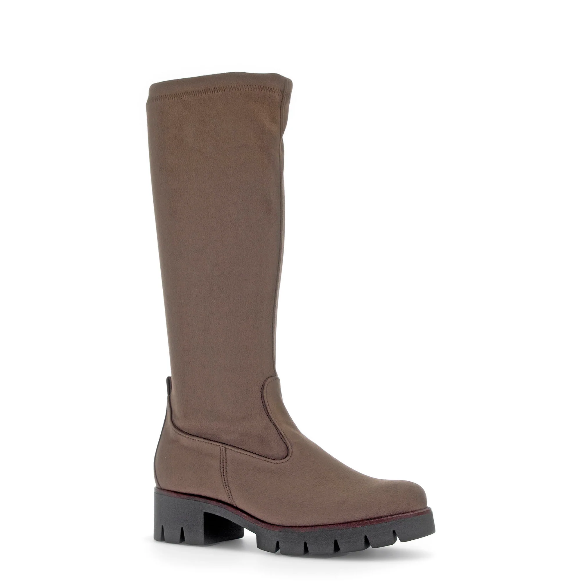 Bottes taupes en velours - Image 3