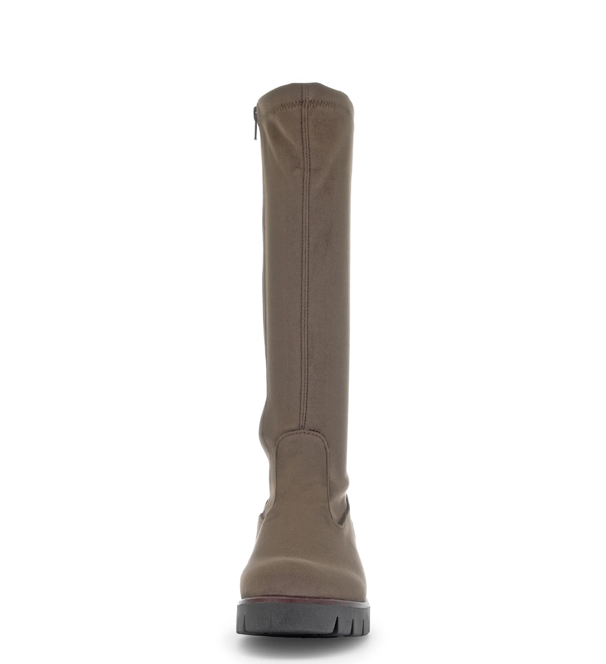 Bottes taupes en velours - Image 4