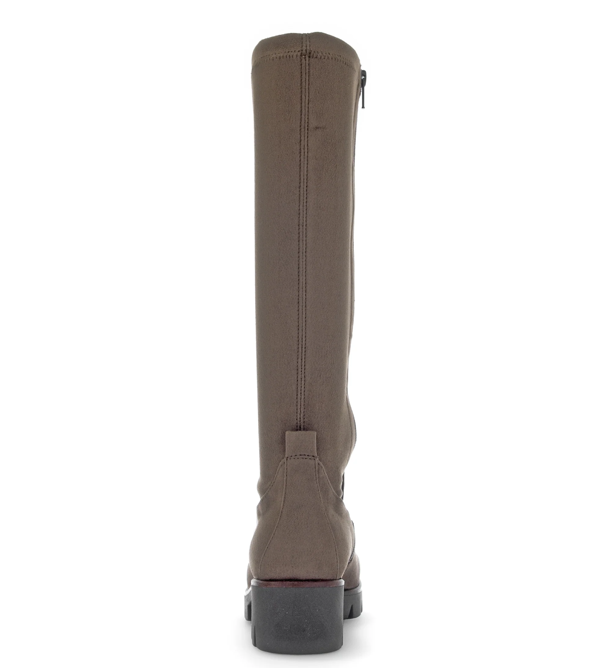 Bottes taupes en velours - Image 5