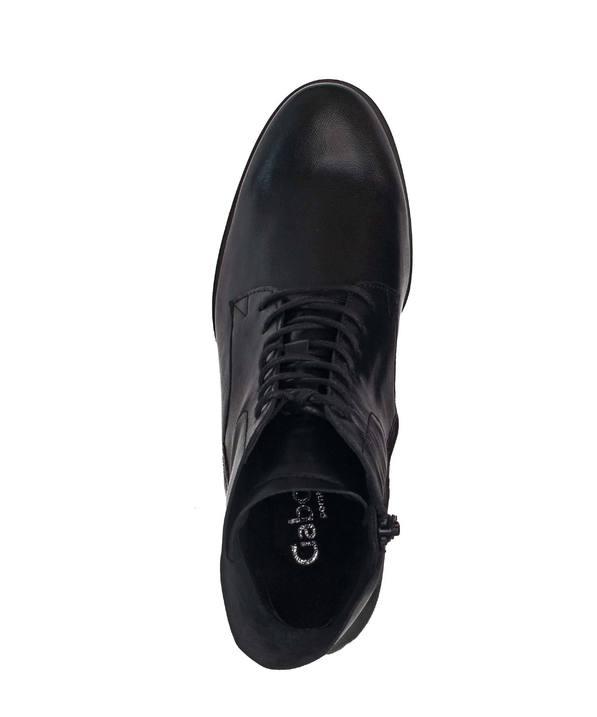 Bottine à lacets noirs en cuir lisse - Image 6