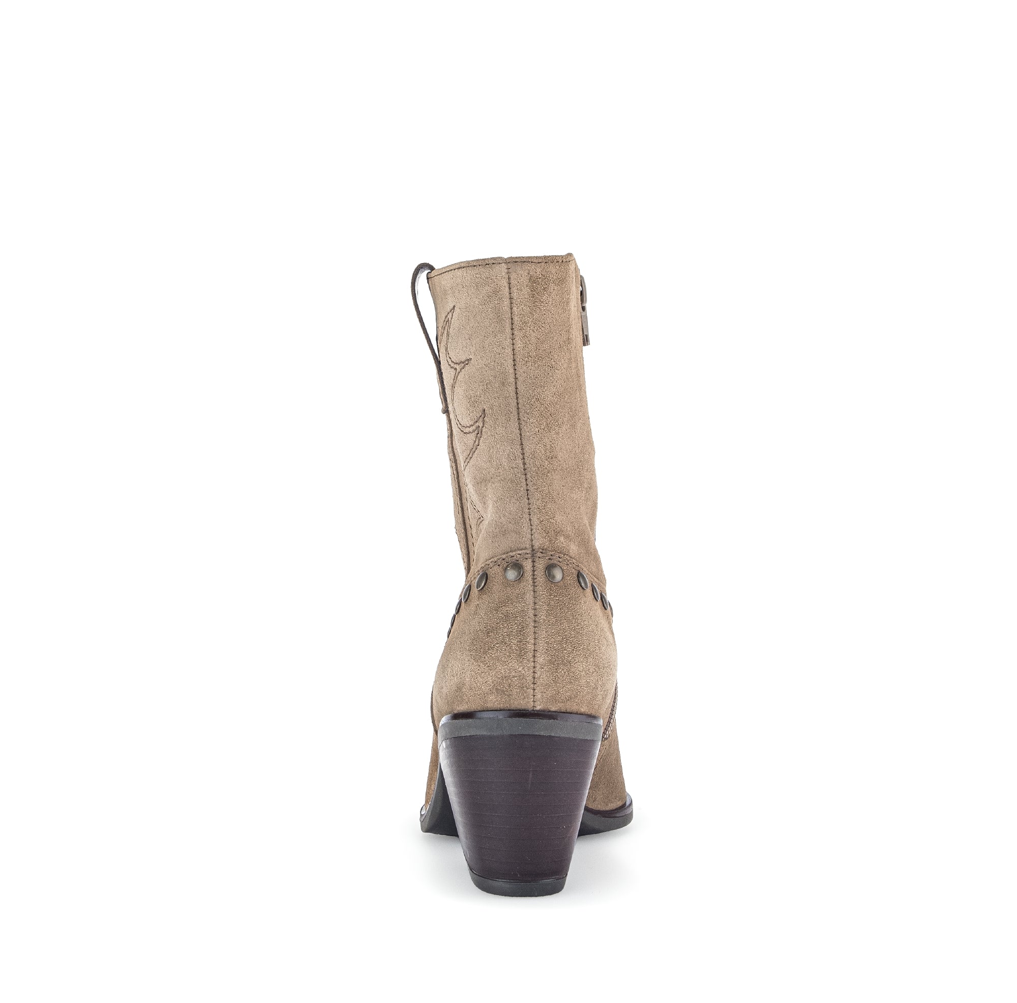 Bottine Mids taupes en cuir velours - Image 4