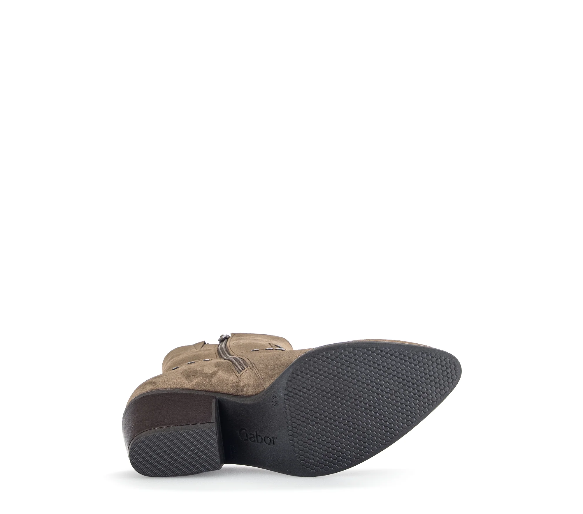 Bottine Mids taupes en cuir velours - Image 6