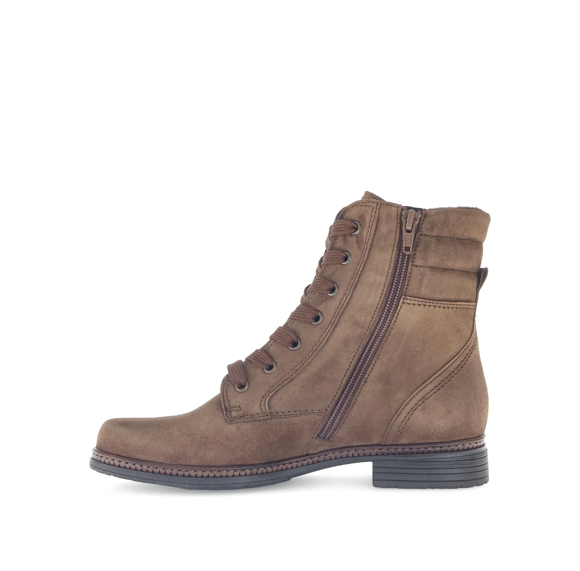 Bottines à lacets marron en cuir - Image 2