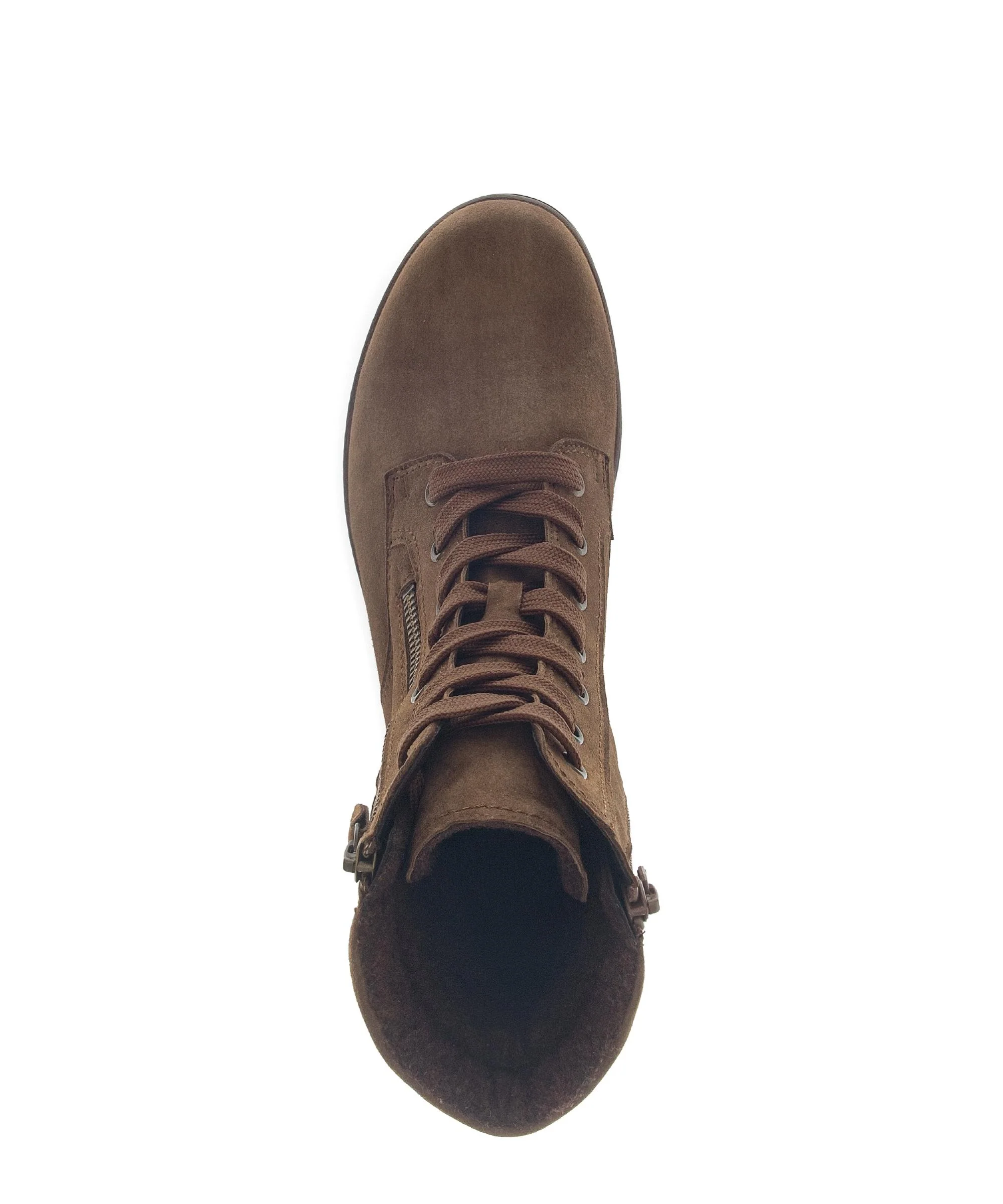 Bottines à lacets marron en cuir - Image 3