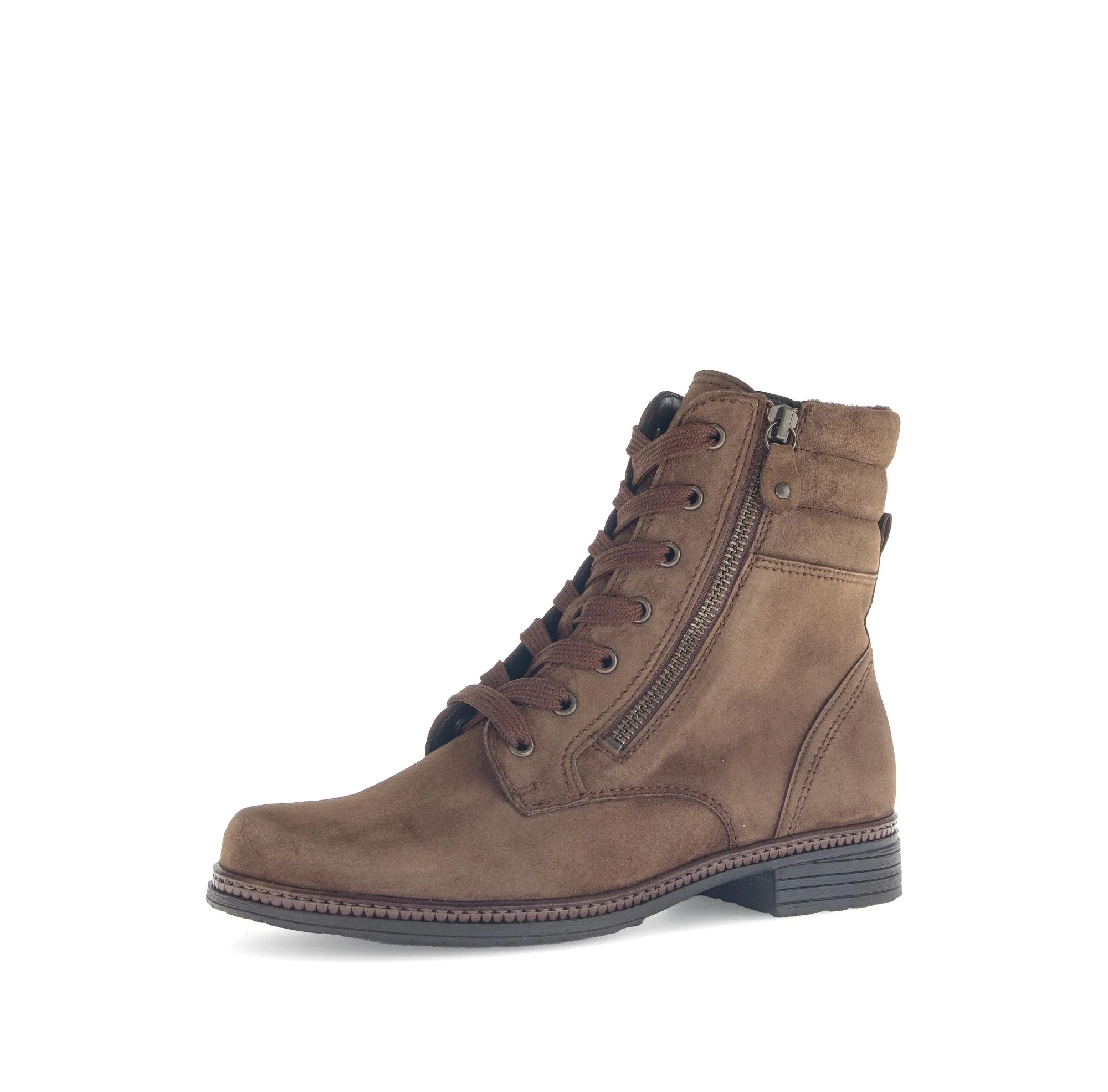 Bottines à lacets marron en cuir - Image 6
