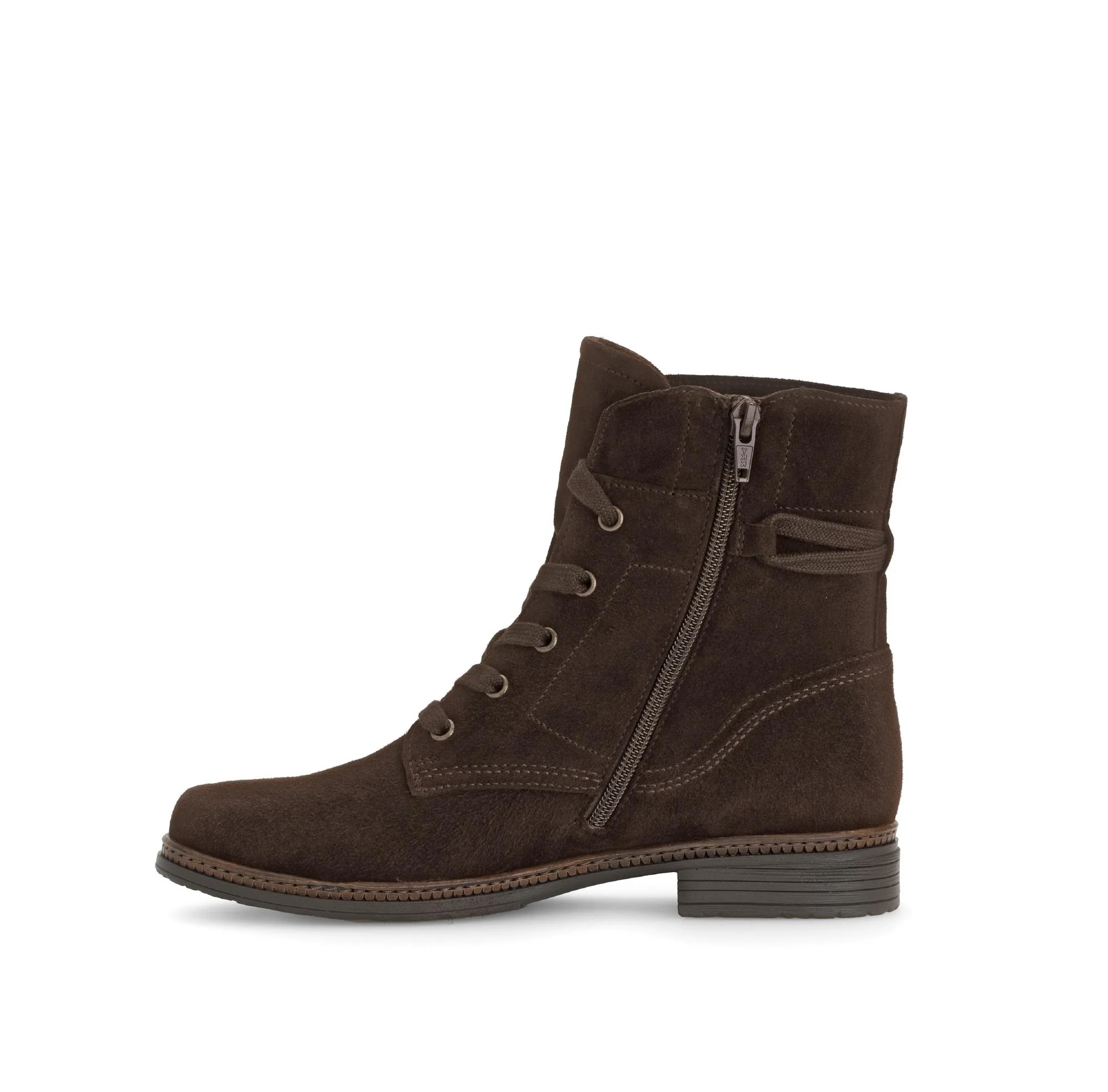 Bottines à lacets marron en cuir - Image 2
