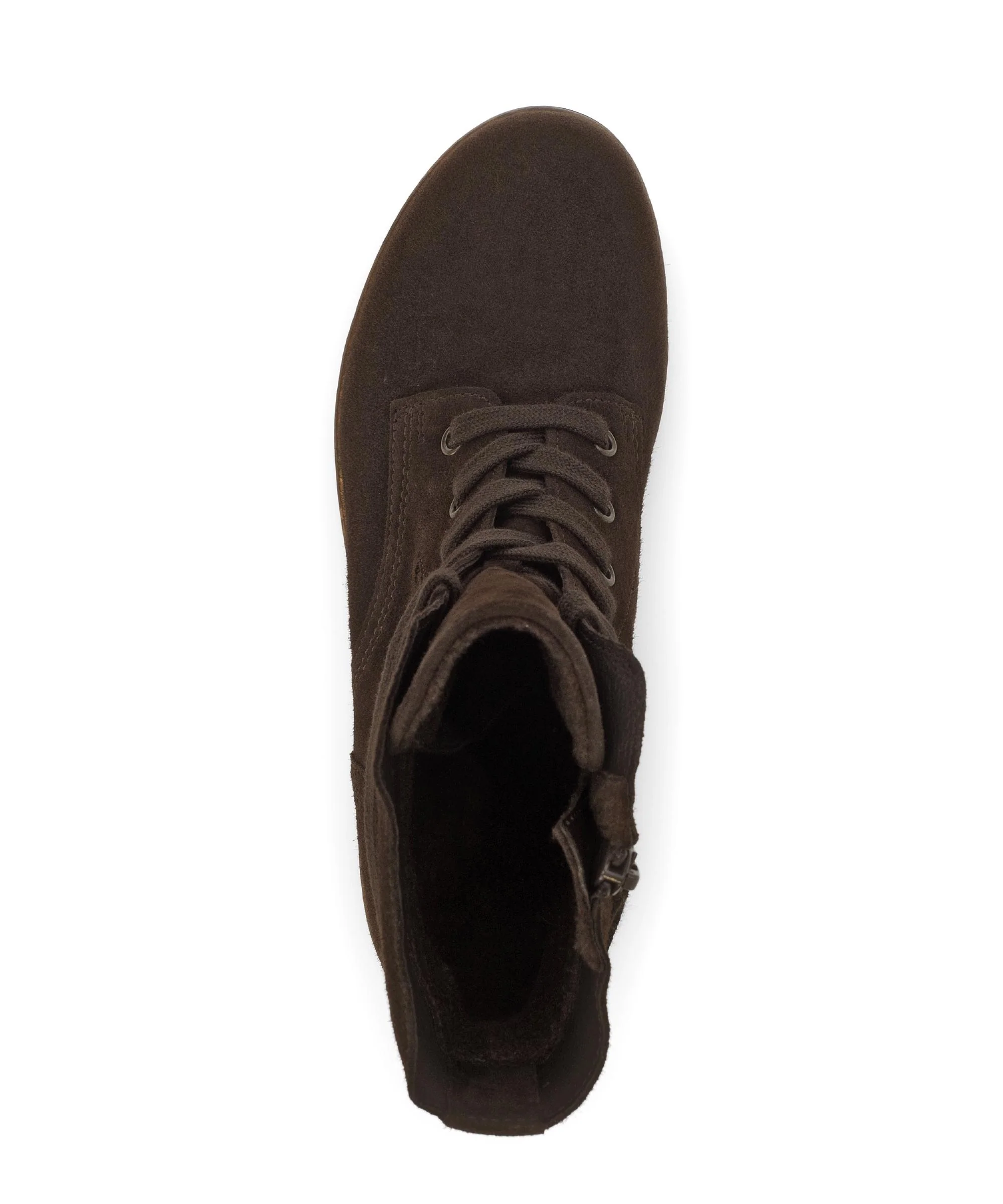 Bottines à lacets marron en cuir - Image 3