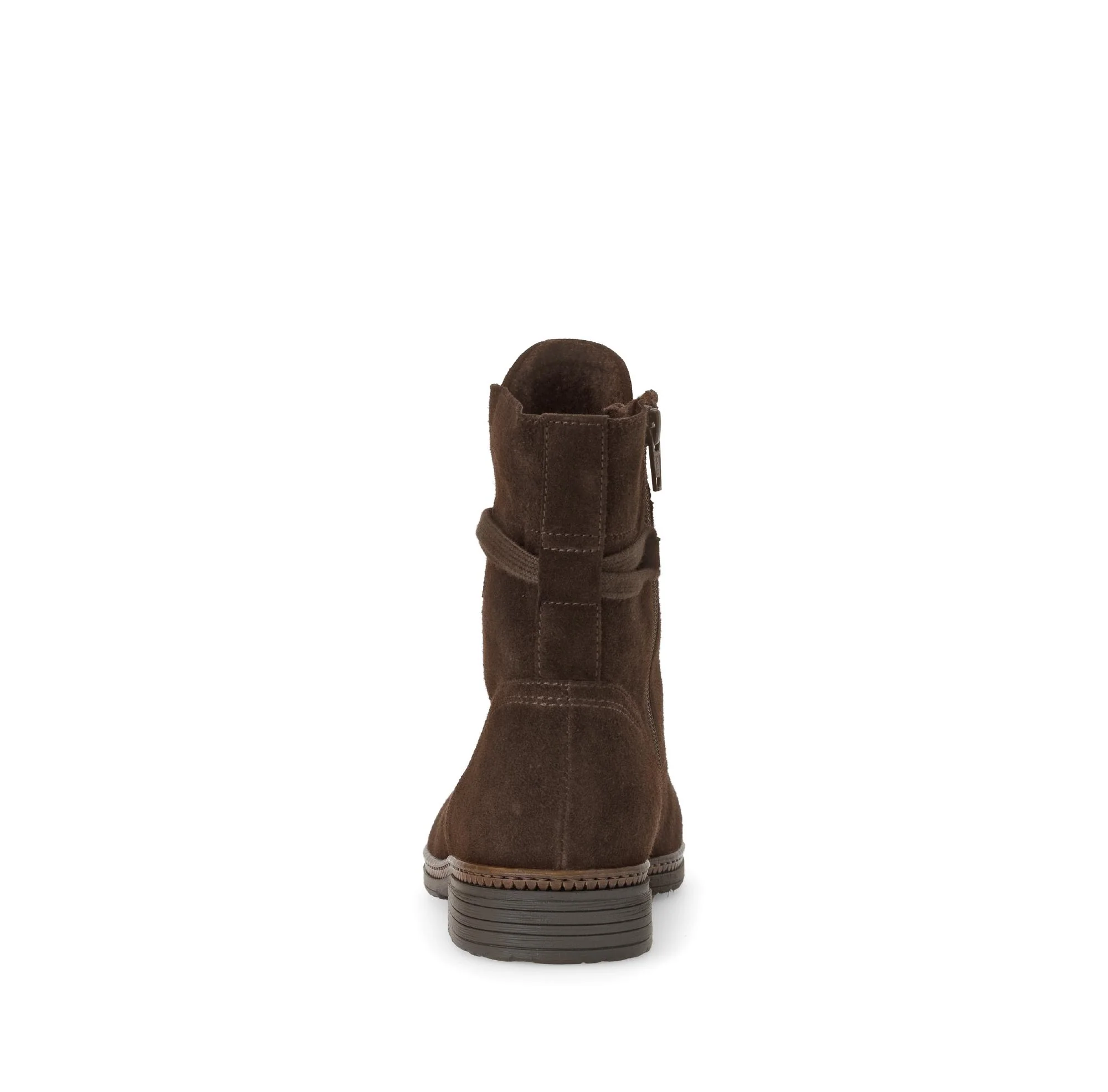 Bottines à lacets marron en cuir - Image 4