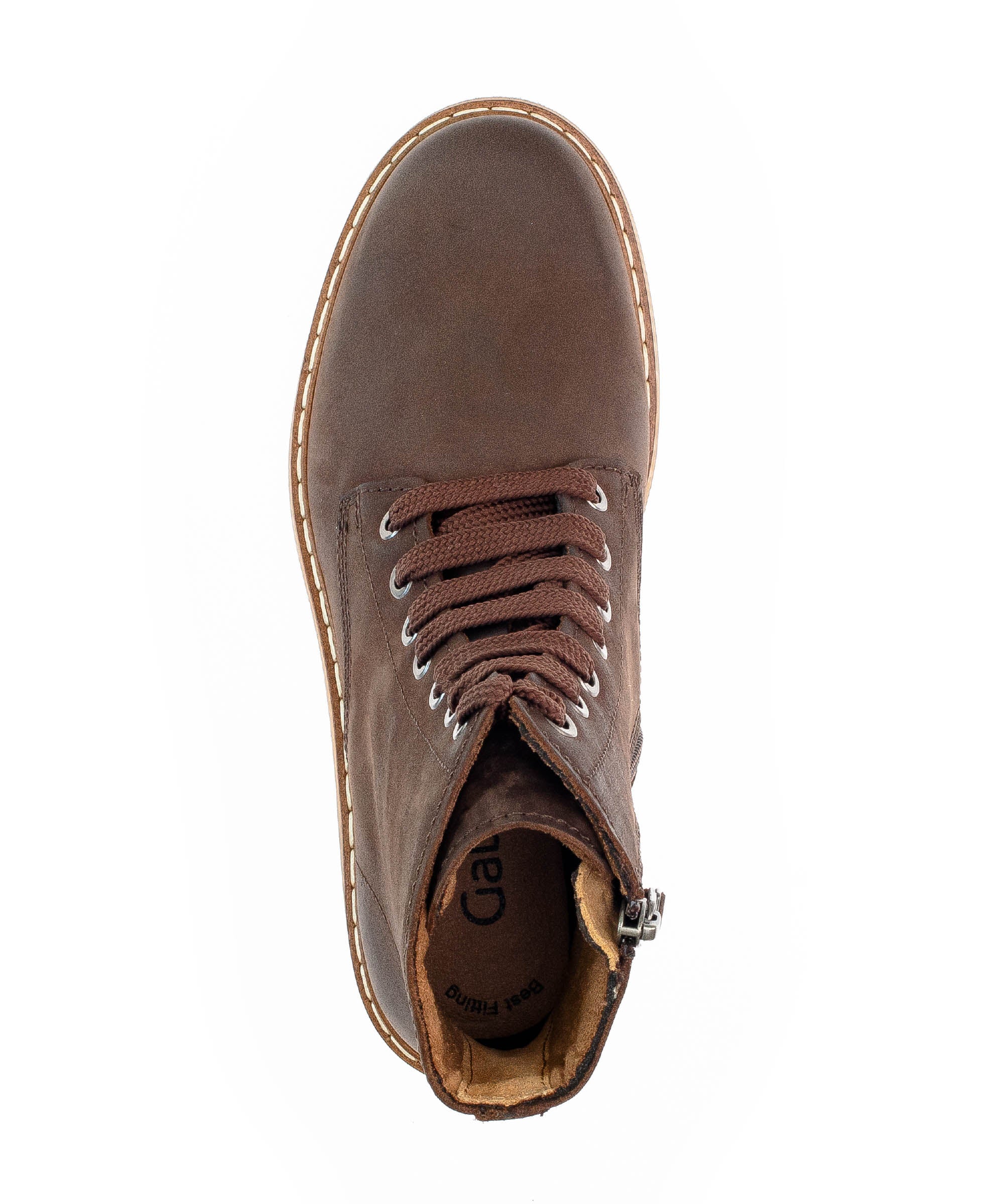 Bottines à lacets marron en cuir - Image 5