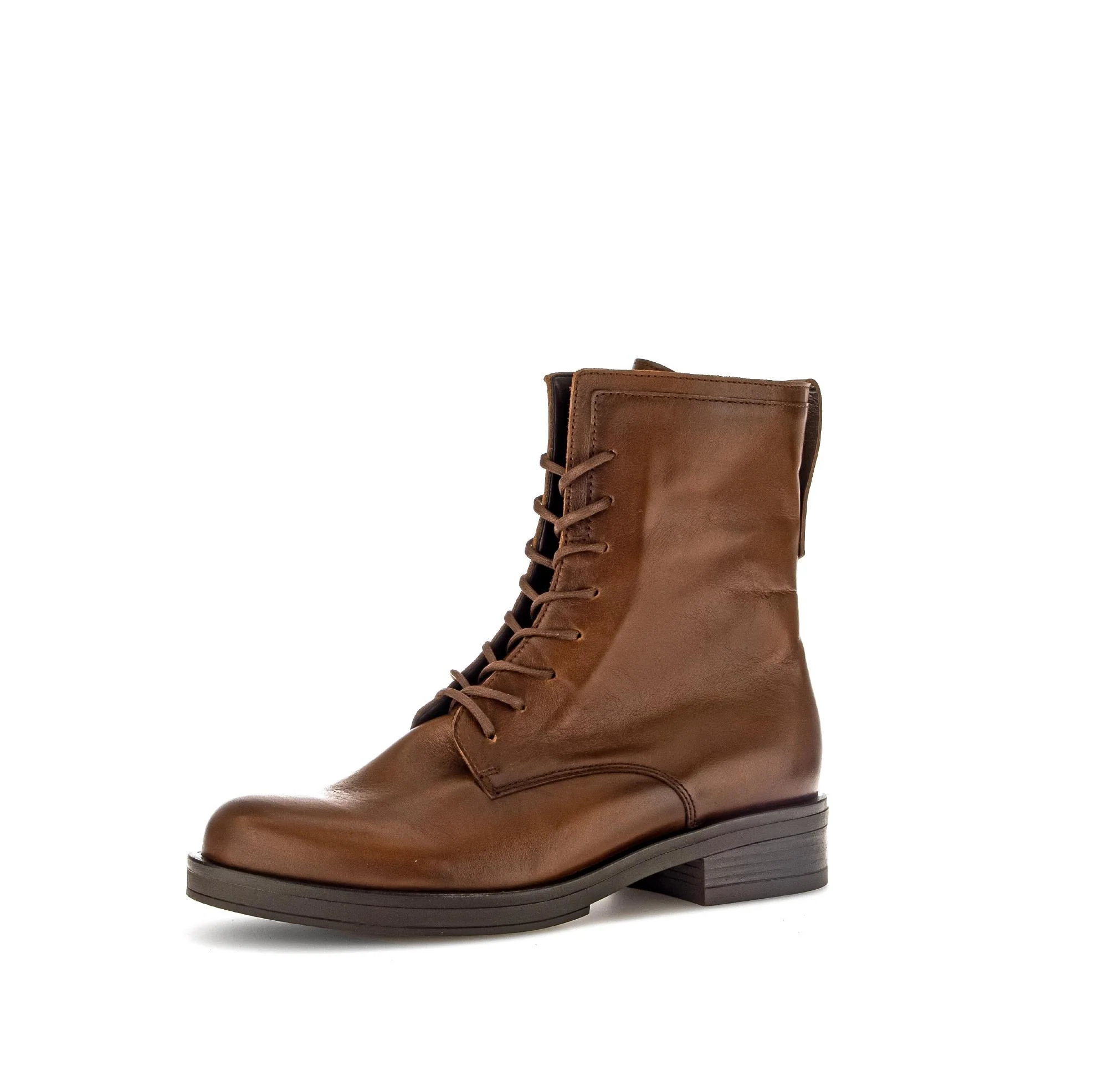 Bottines à lacets marron en cuir lisse - Image 6