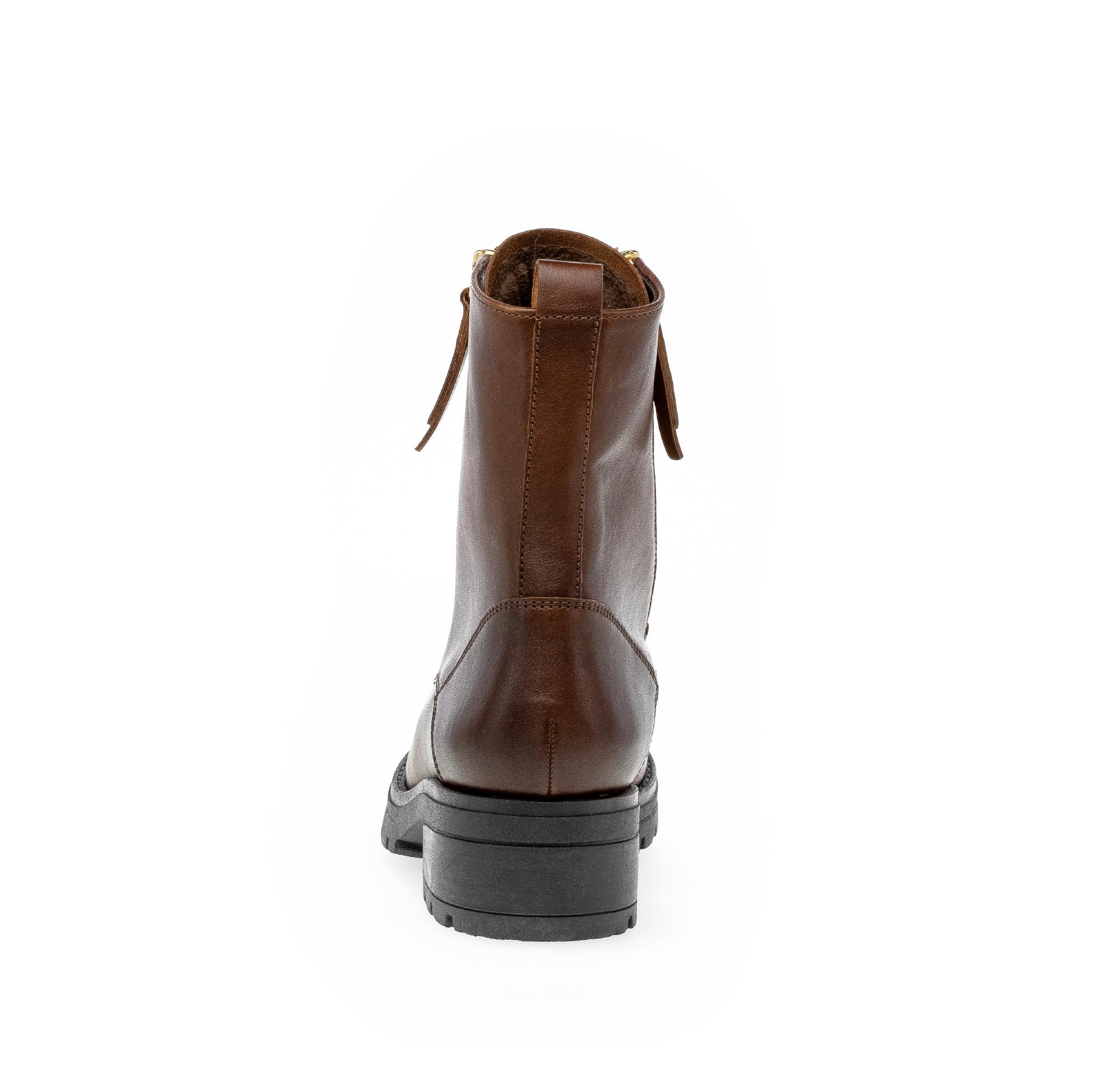 Bottines à lacets marron en cuir lisse - Image 4