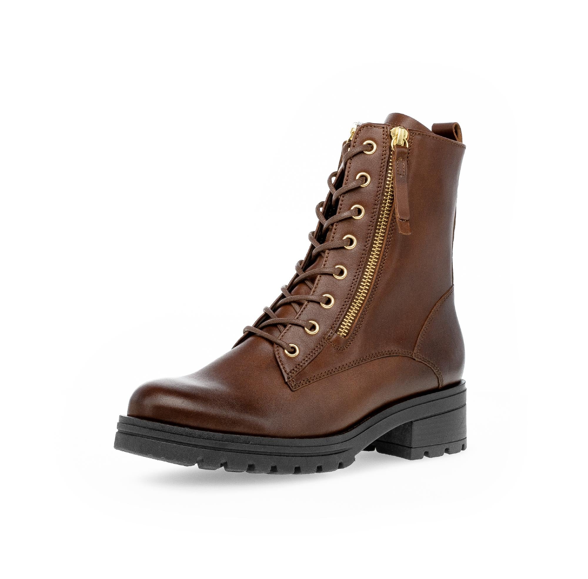 Bottines à lacets marron en cuir lisse - Image 6