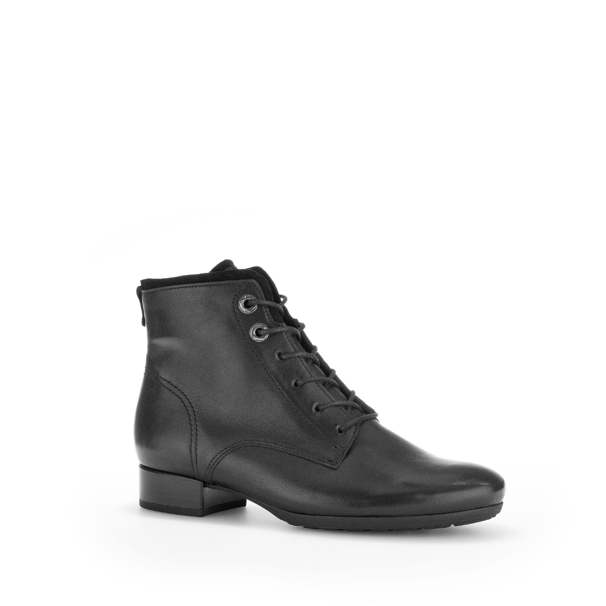 Bottines à lacets noires en combinaison cuirs - Image 3