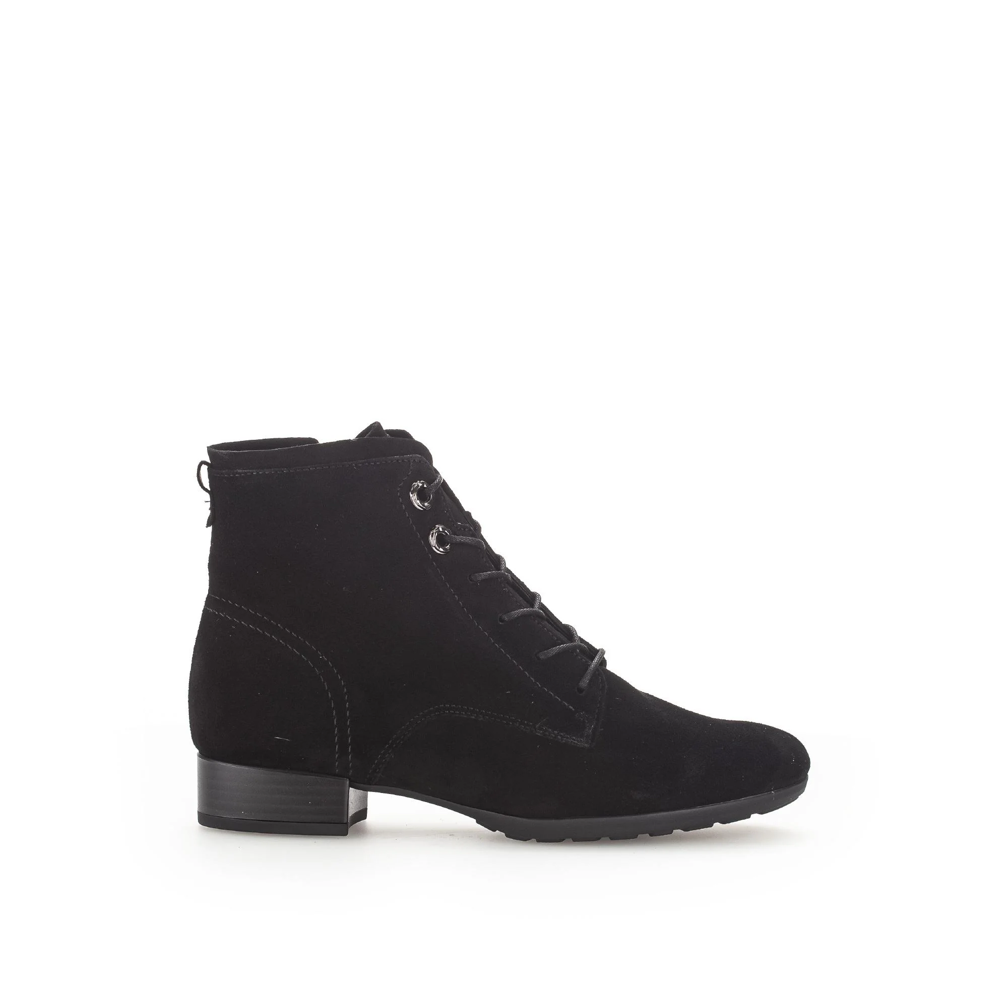 Bottines à lacets noires en cuir