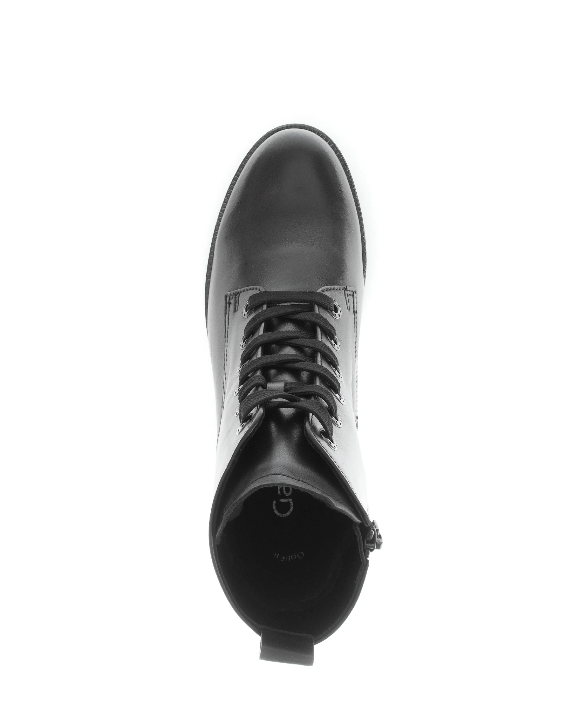 Bottines à lacets noires en cuir lisse - Image 6