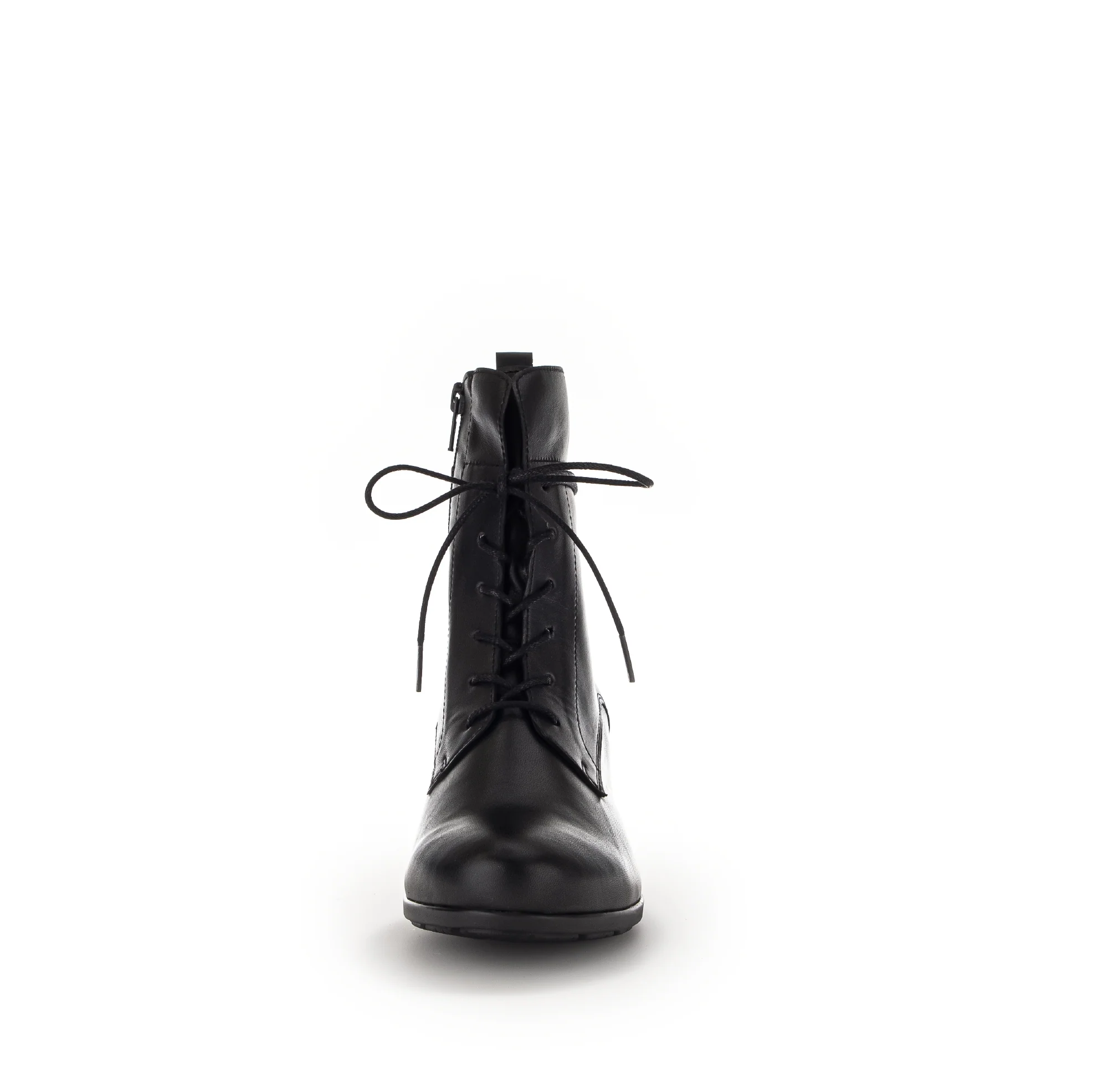 Bottines à lacets noires en cuir lisse - Image 4