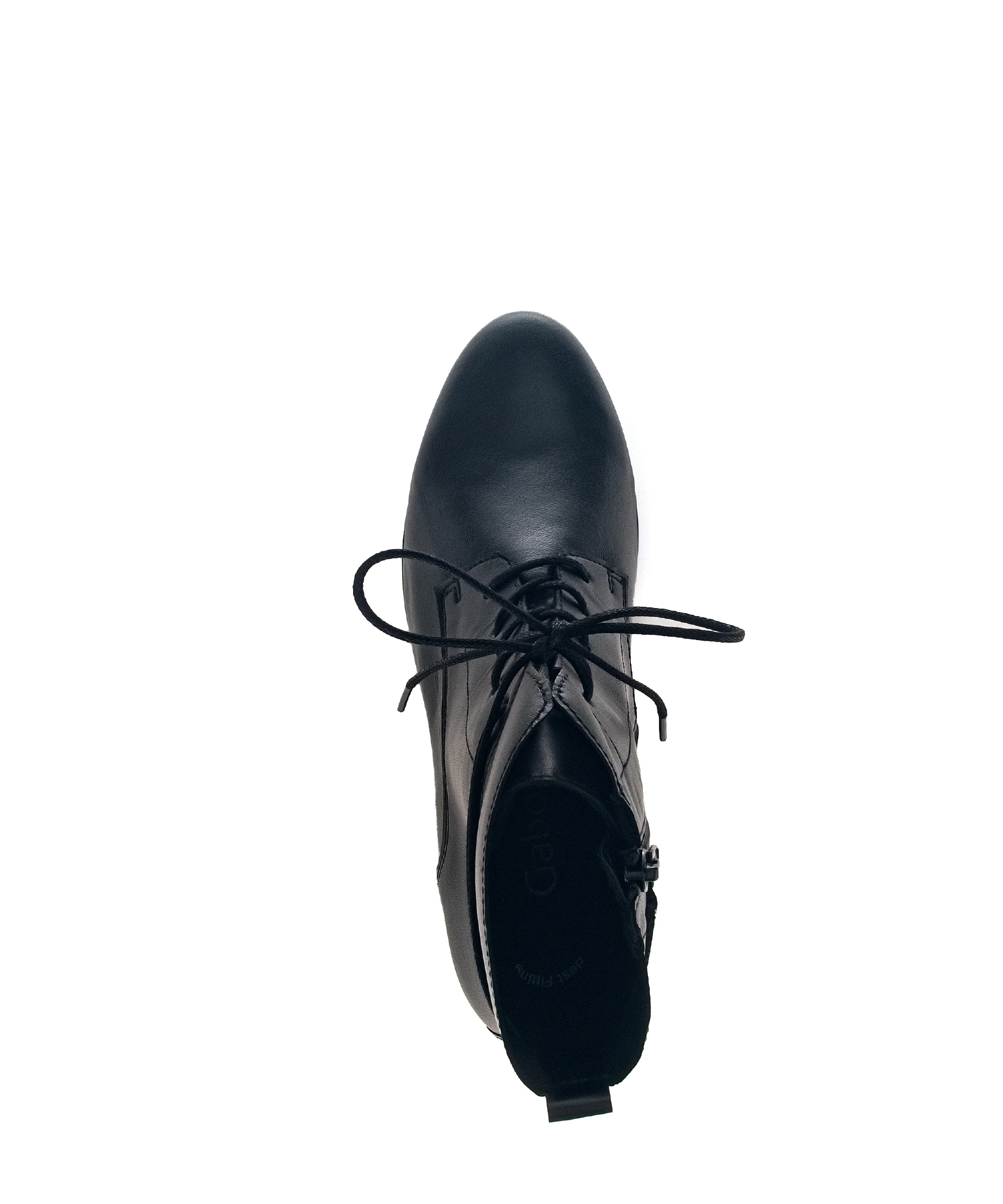 Bottines à lacets noires en cuir lisse - Image 6