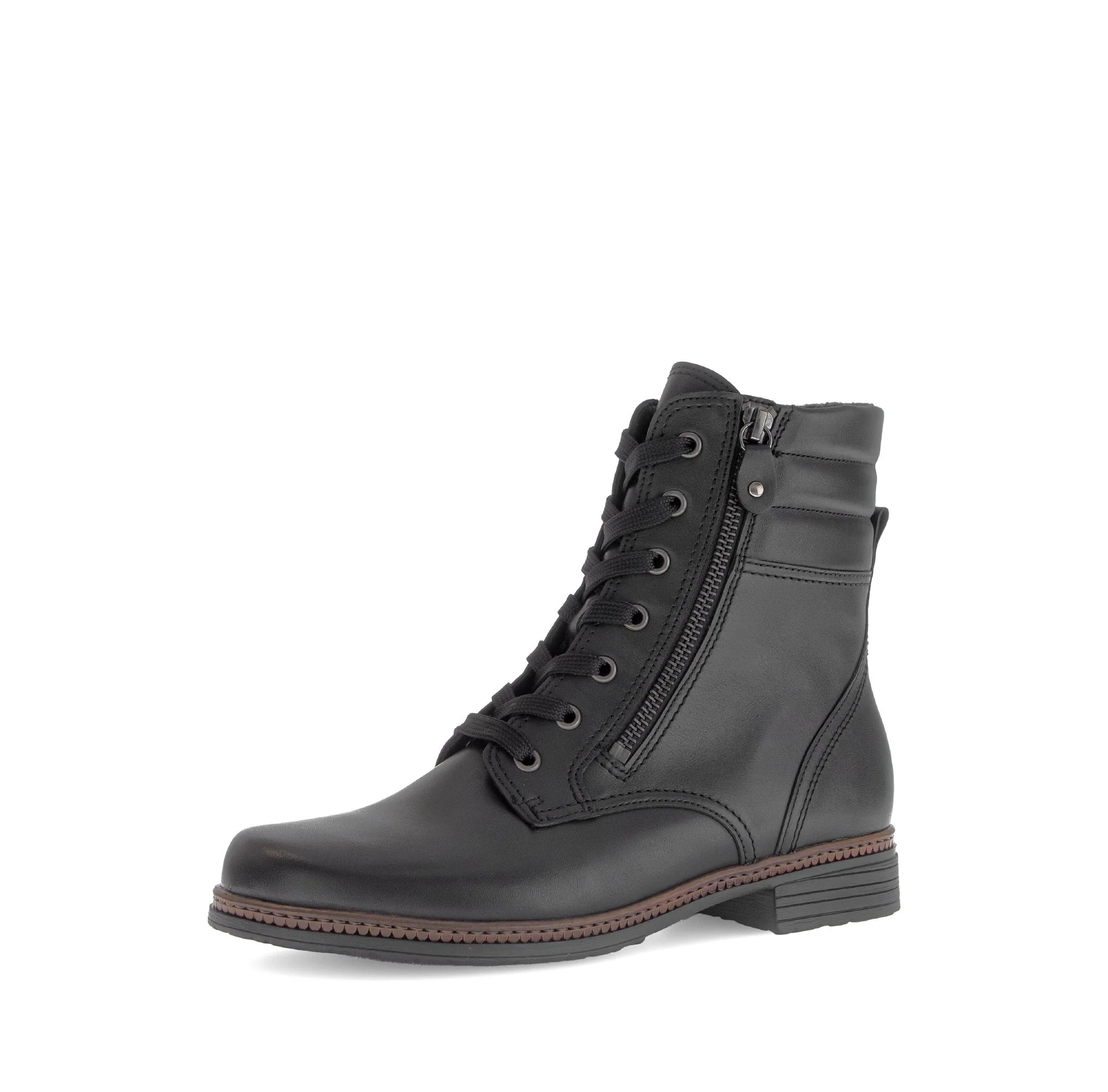 Bottines à lacets noires en cuir lisse - Image 6